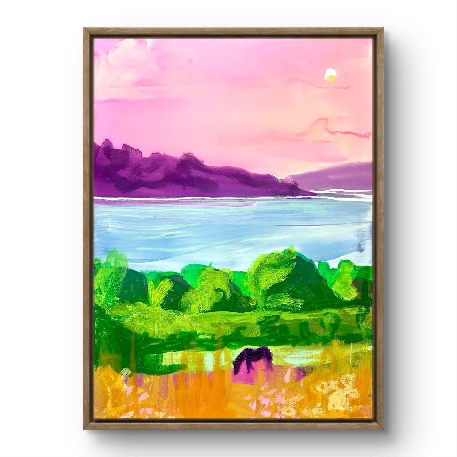 PORTIA Original Horse Winter Moon Bruny Island 11×14” Canvas Painting Tasmania