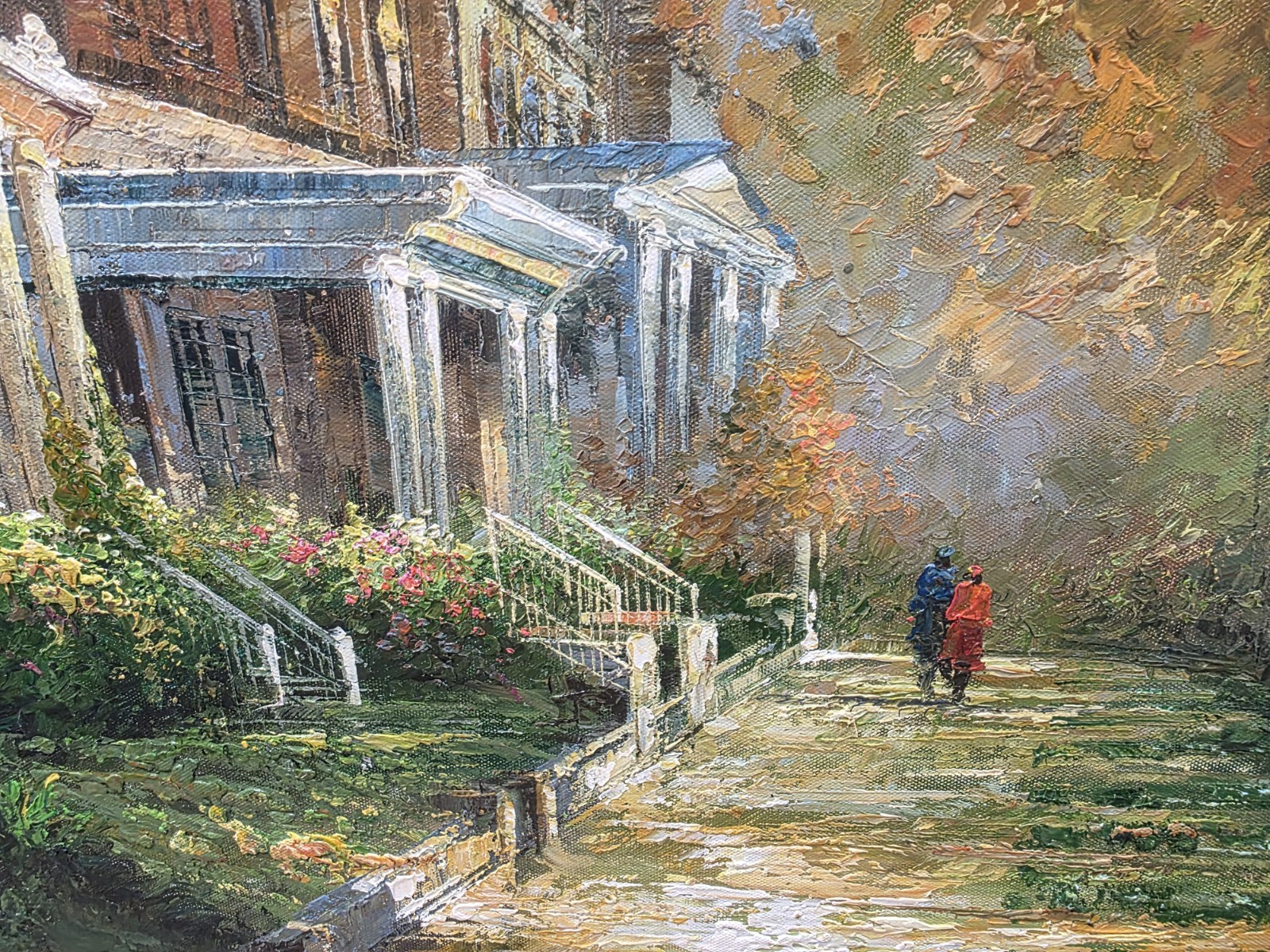 Large Original Impressionist Oil Painting 36″×48″ in a frame 45″×56″