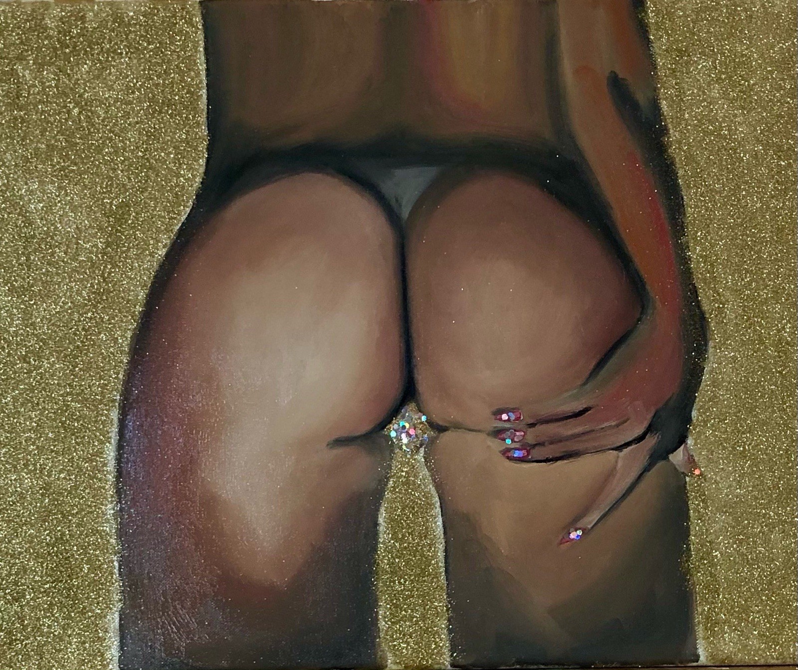 Painting Of The Female Form Glitter Glam Pop Fun Bum