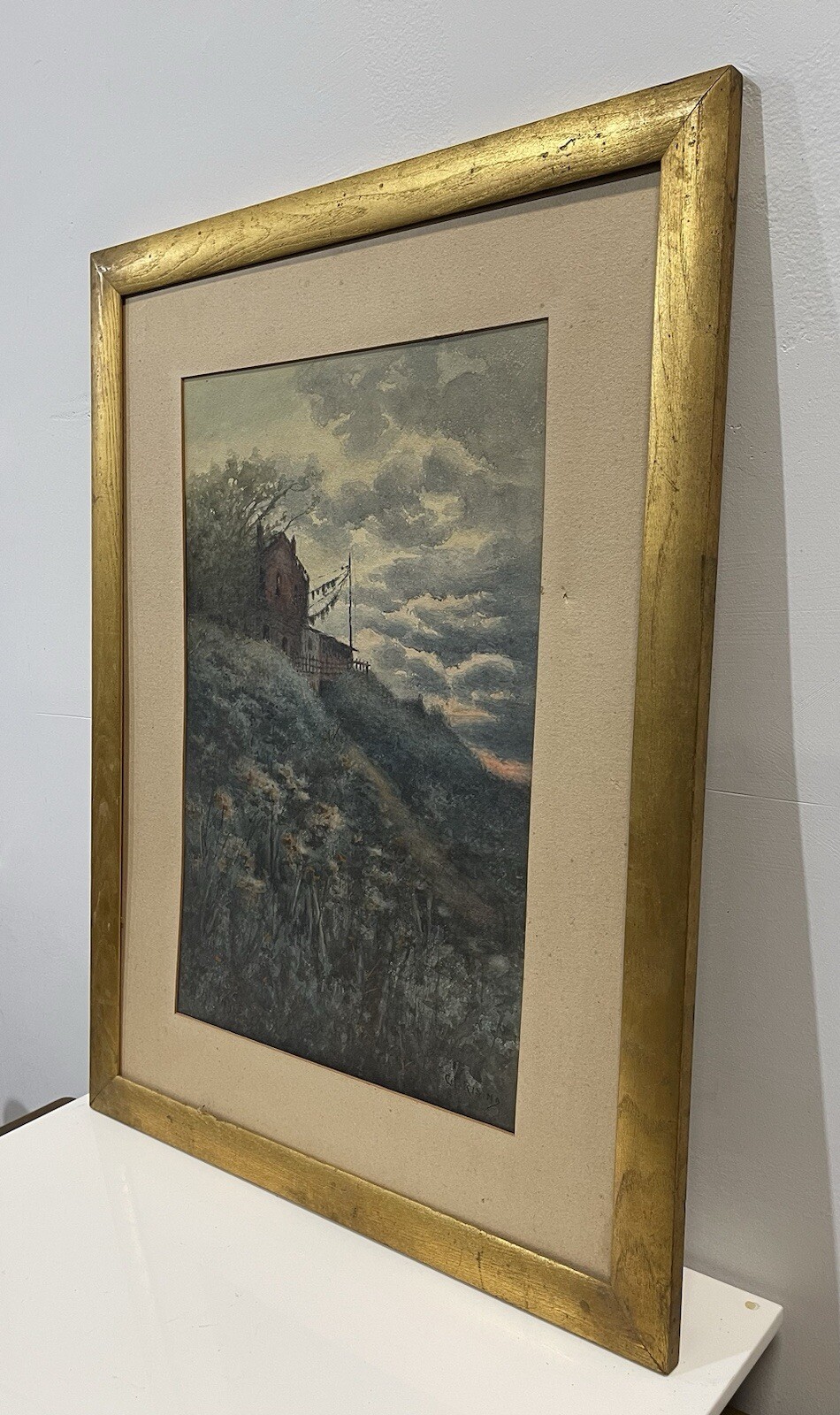 Antique Landscape Framed Signed C P Rising Charles Parmelee Rising