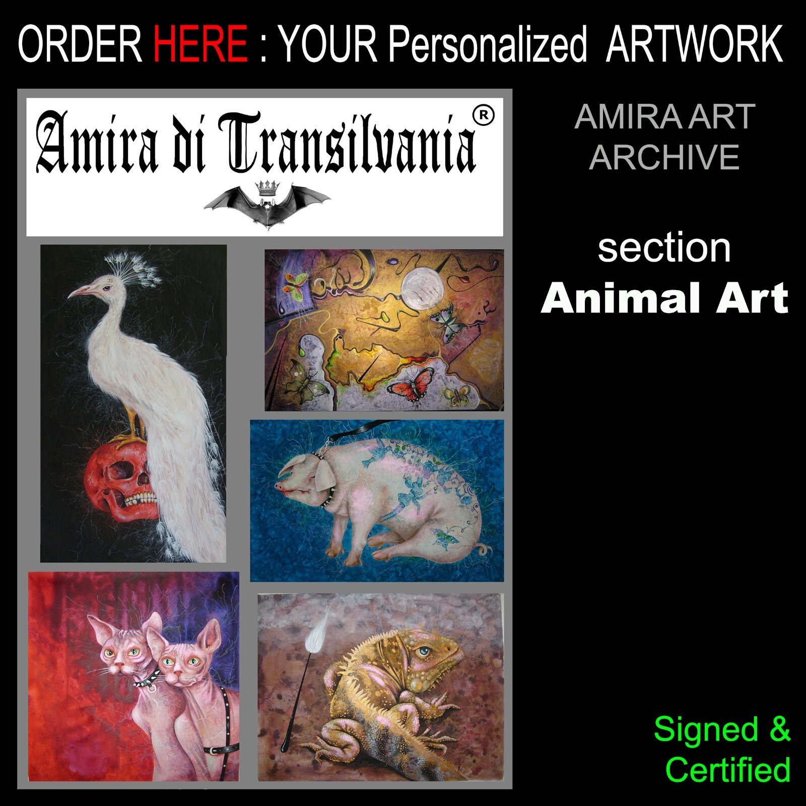 contemporary art painting vampire self portrait dracula by amira di transilvania