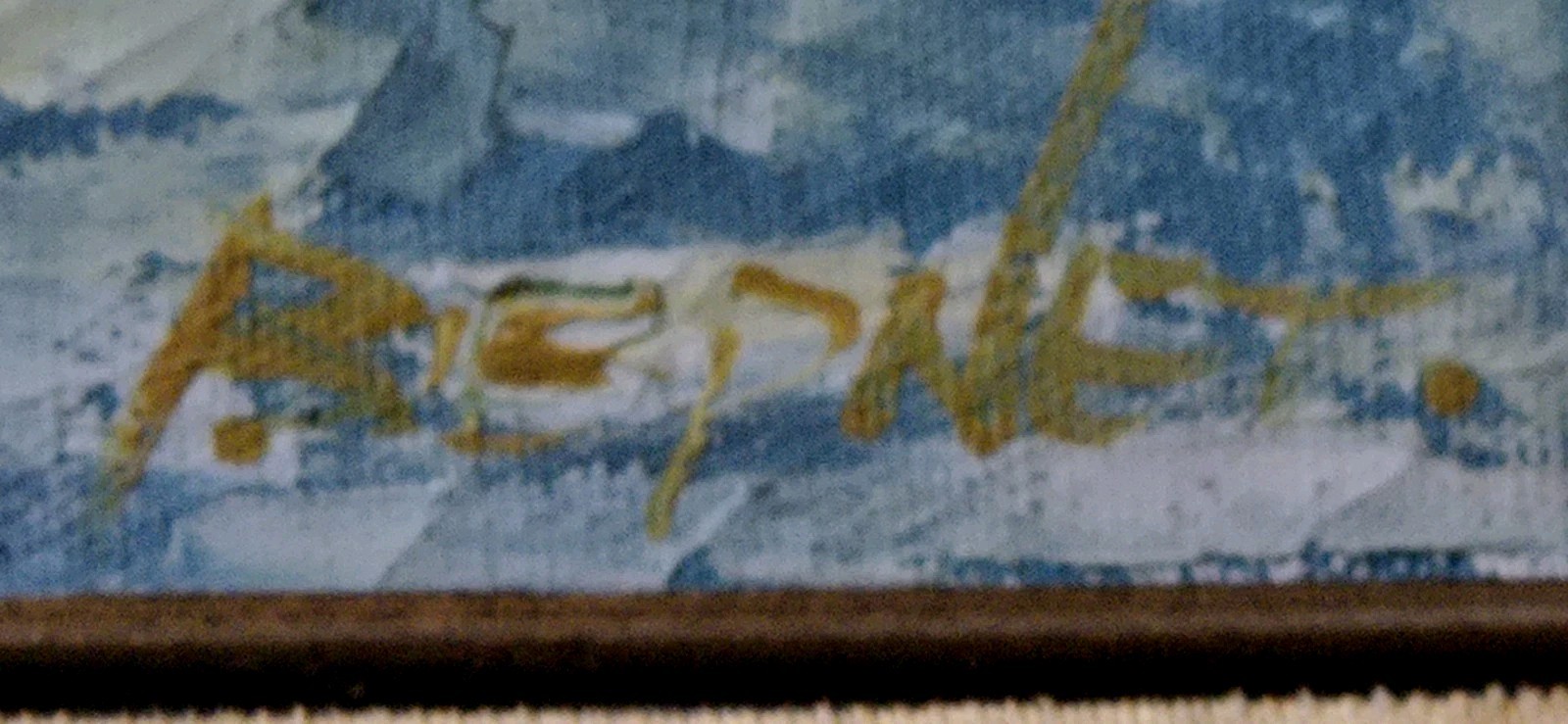 Signed Bernet? Original Oil Painting 23.5X19.5″ Including Frame Art Is 16X11″
