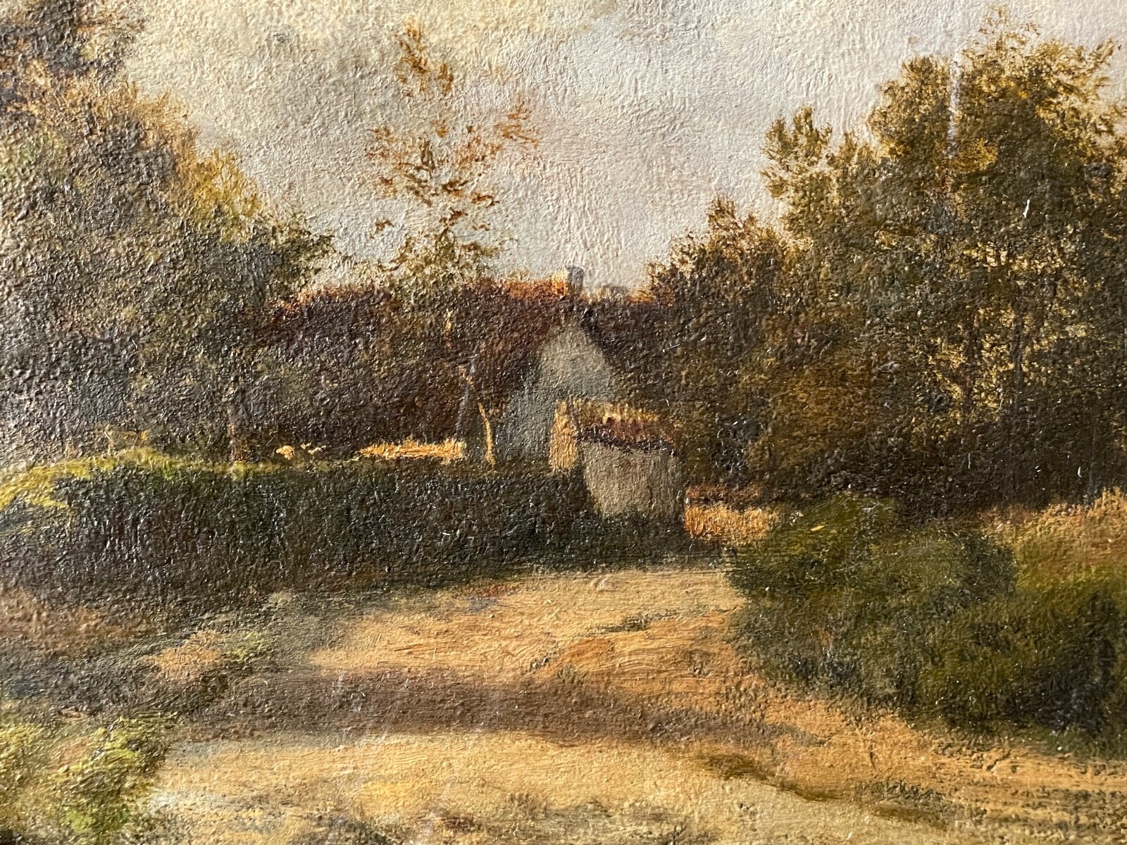 Leon RICHET (1843-1907) – School of Barbzion Oil on Panel – Farm Landscape