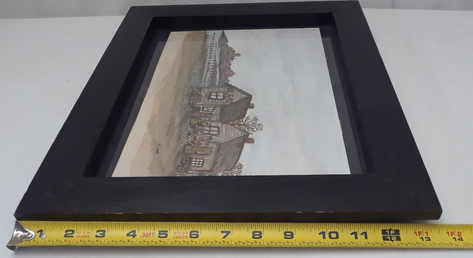 Original Acrylic Art Painting Eastern Seacoast Sign H. Crooks Framed under Glass