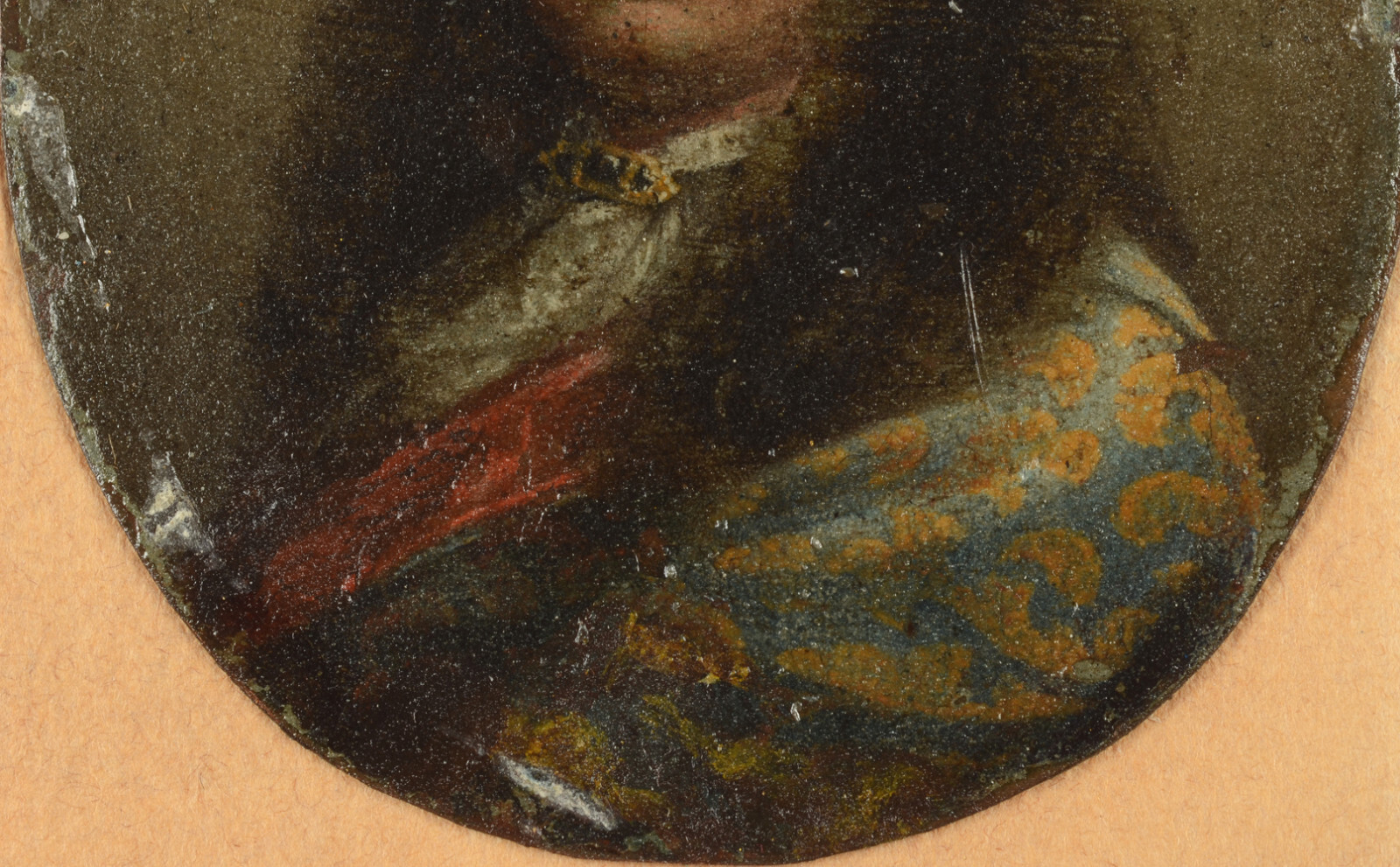 Nicolas de Largilliere-Circle «Portrait of an aristocrat», oil on copper, ca1700