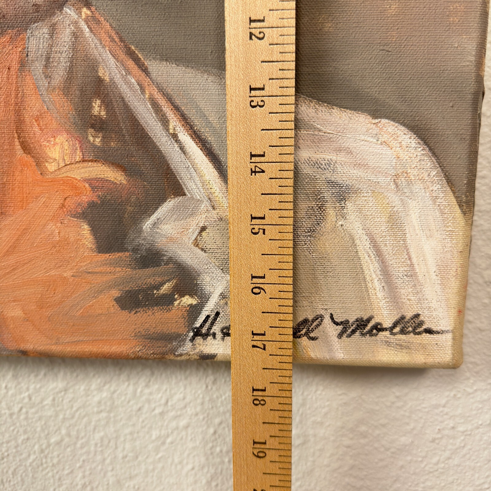«The Serious Man» Californian Expressionist Helen Haskell-Molles Oil Painting