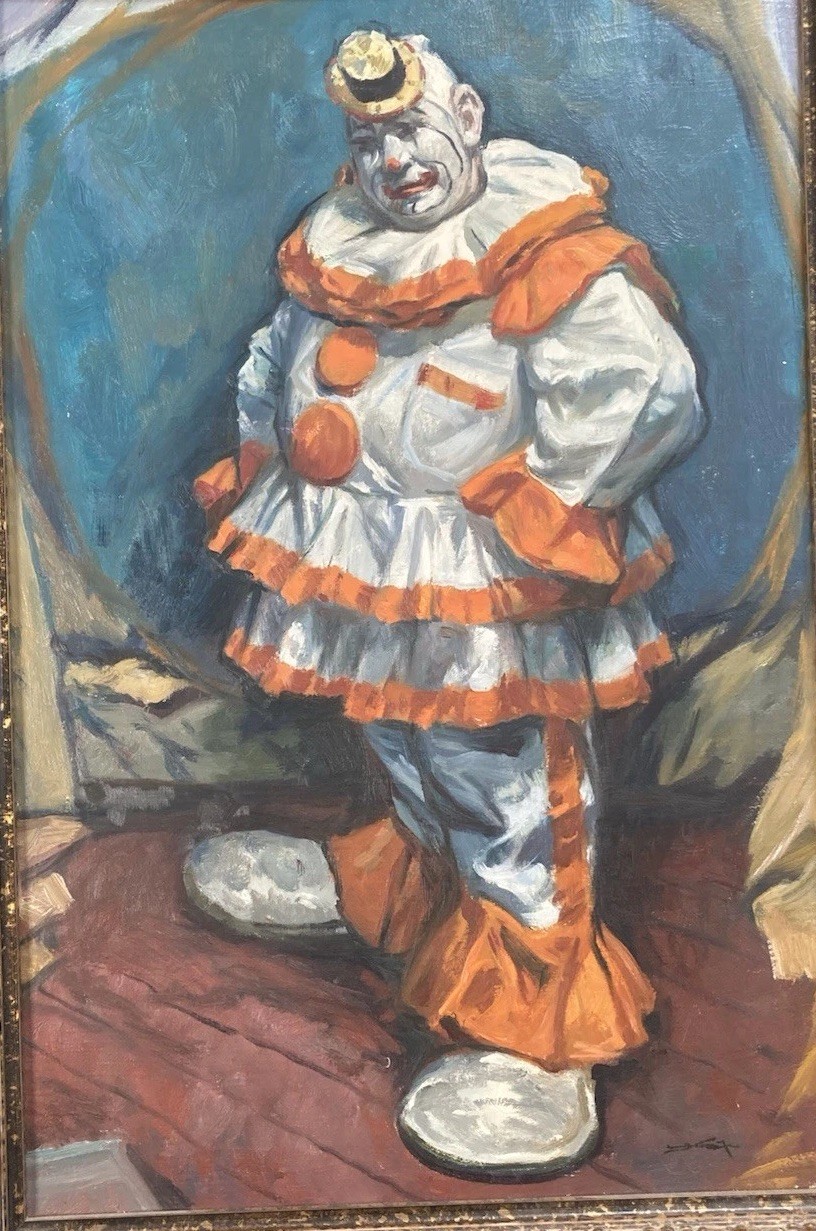 Listed California Artist Emil Kosa Jr “happy Go Lucky”Commissioned Barnum Bailey
