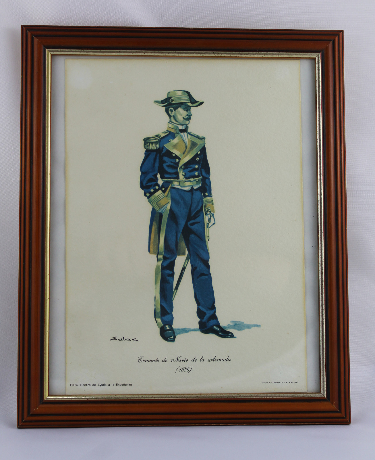 DOLPHIN SALAS Navy Lieutenant Ship Sheet (1886) – Framed and Glass