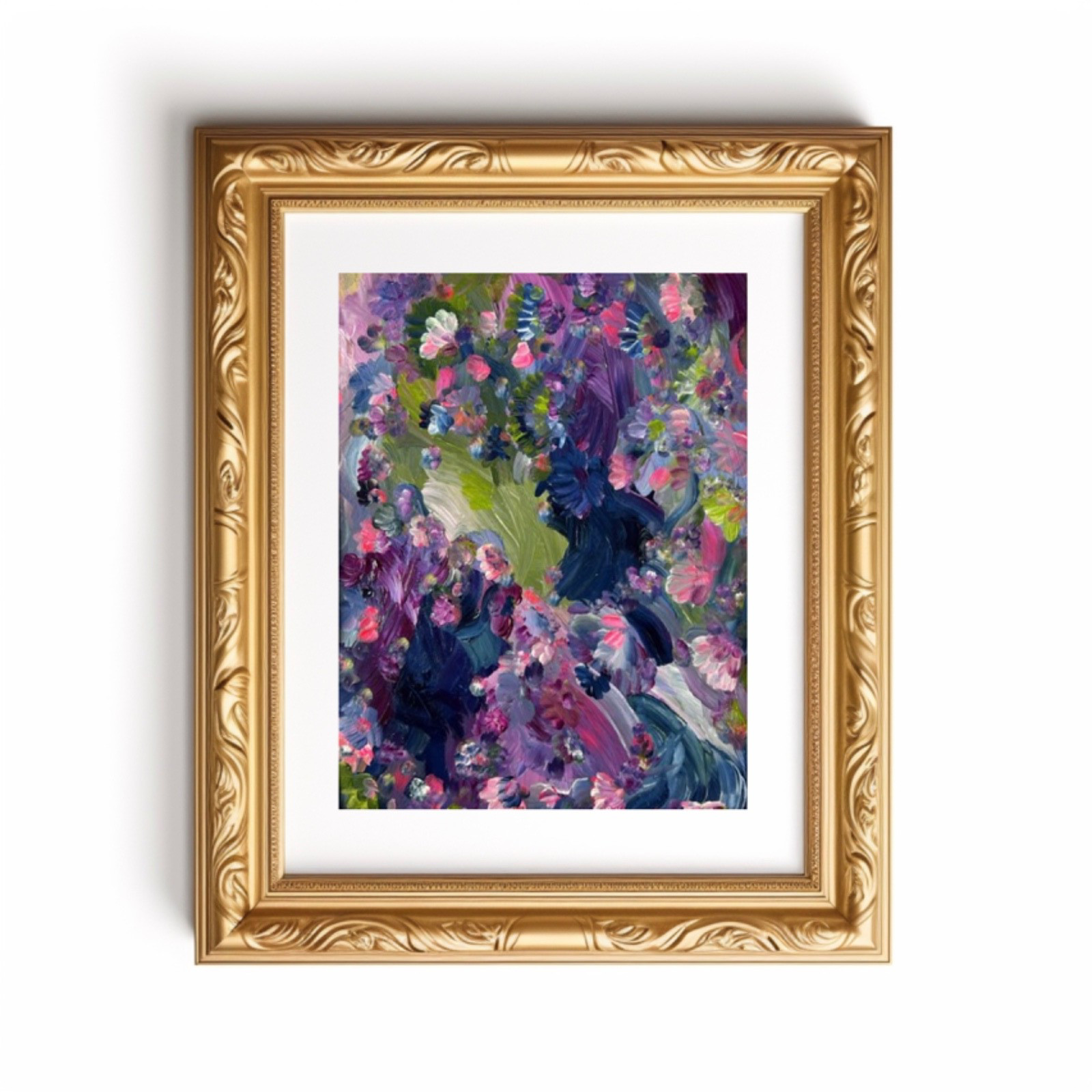 Painting Abstract Original Acrylic Matted 11×14 Modern Colorful Art Jimarieart
