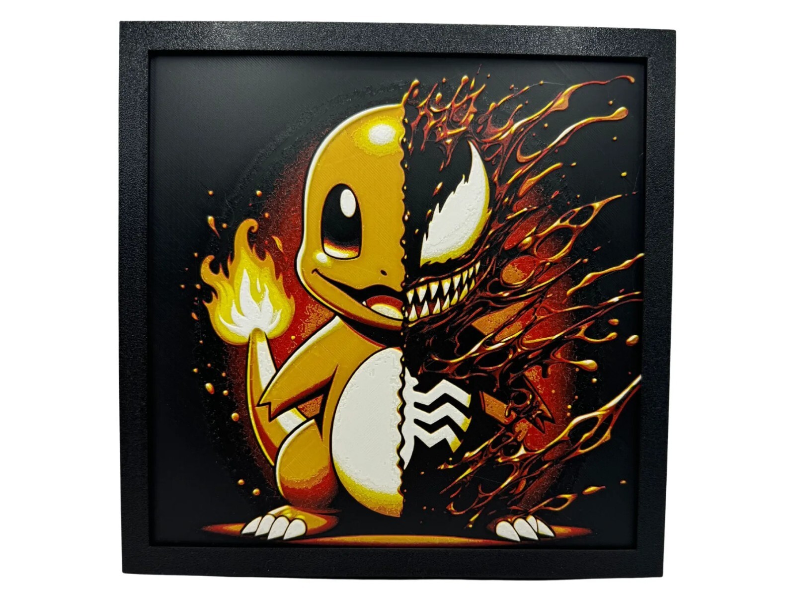 Venomized Charmander Pokemon Painting – 3D Printed