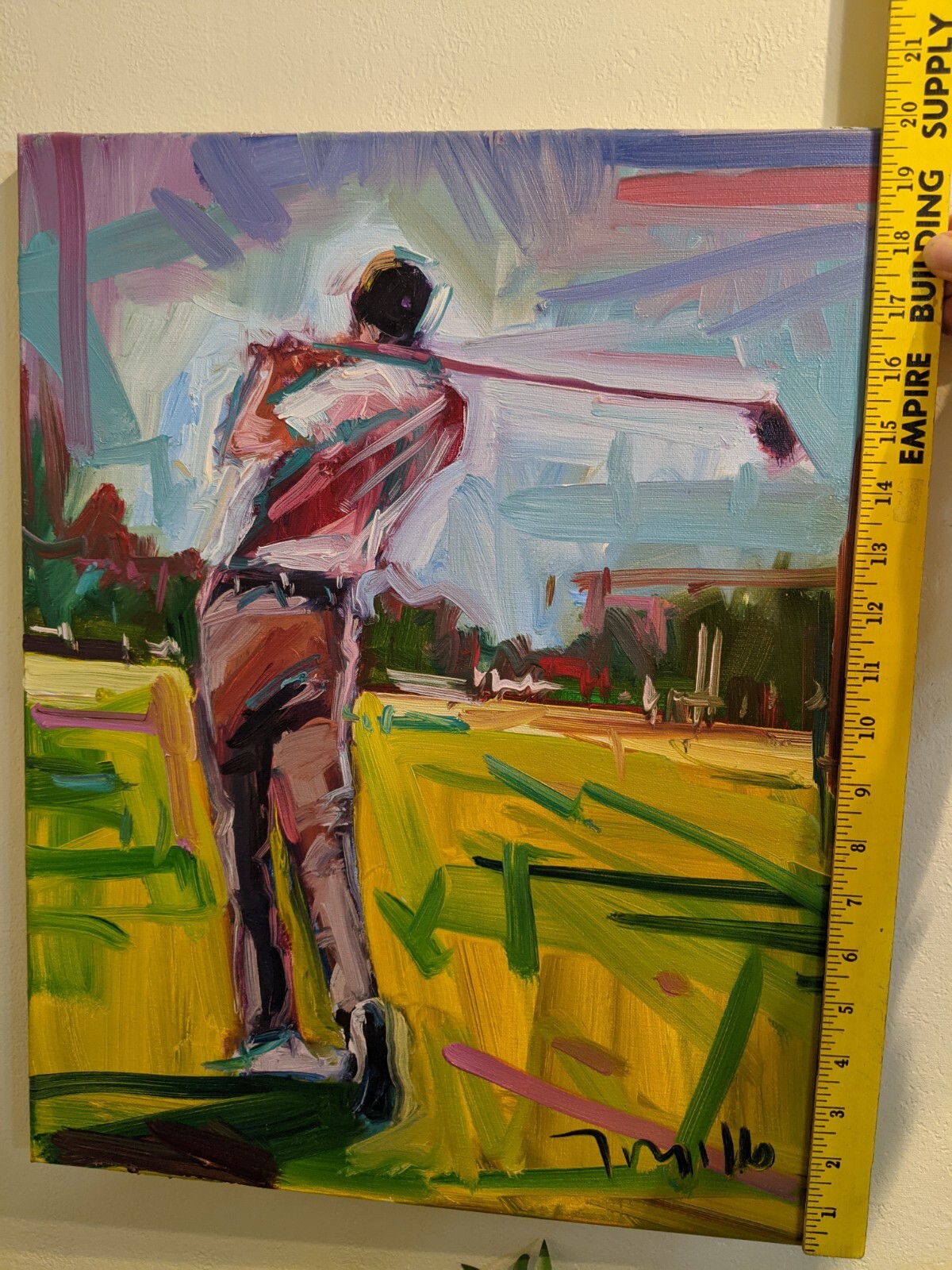 * ~ * S A L E *~* FABULOUS !!! 16X20 GOLF GOLFER MAN «THE SWING» JOSE TRUJILLO