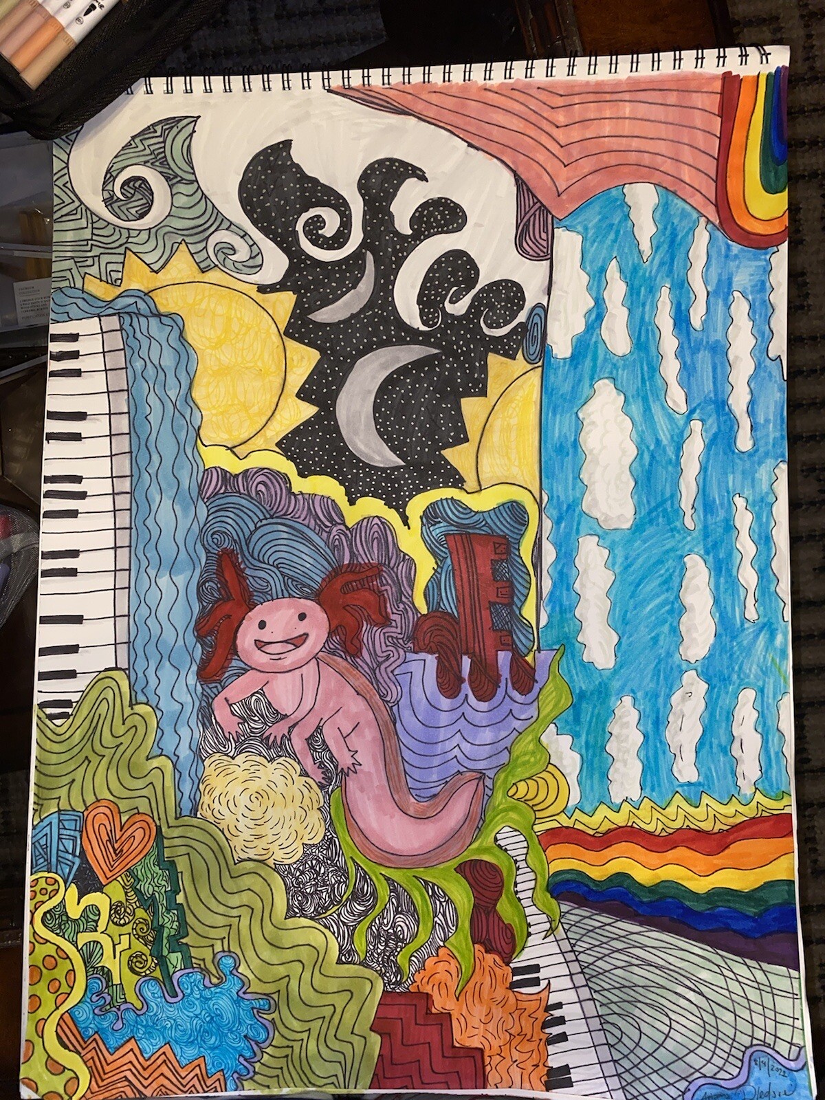 Axolotl Drawing By Arianna Bledsoe