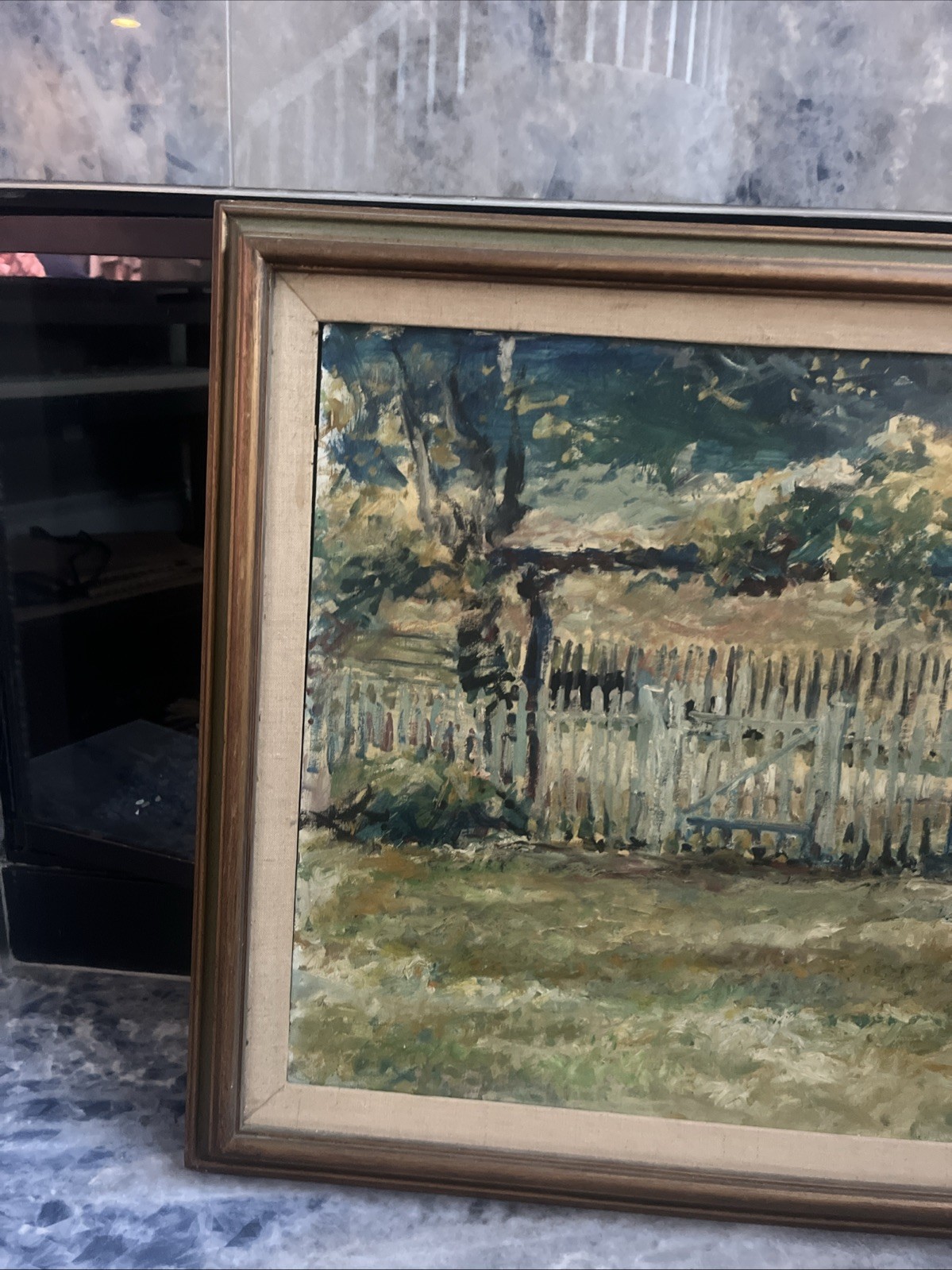Mark Simon Original Oil on Board Framed landscape Nature Hand Signed 1964 24×20