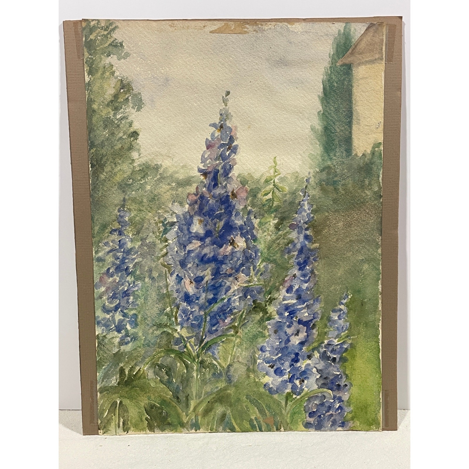 Original Signed Watercolor Landscape Impressionist Botanical Still Life Wall Art