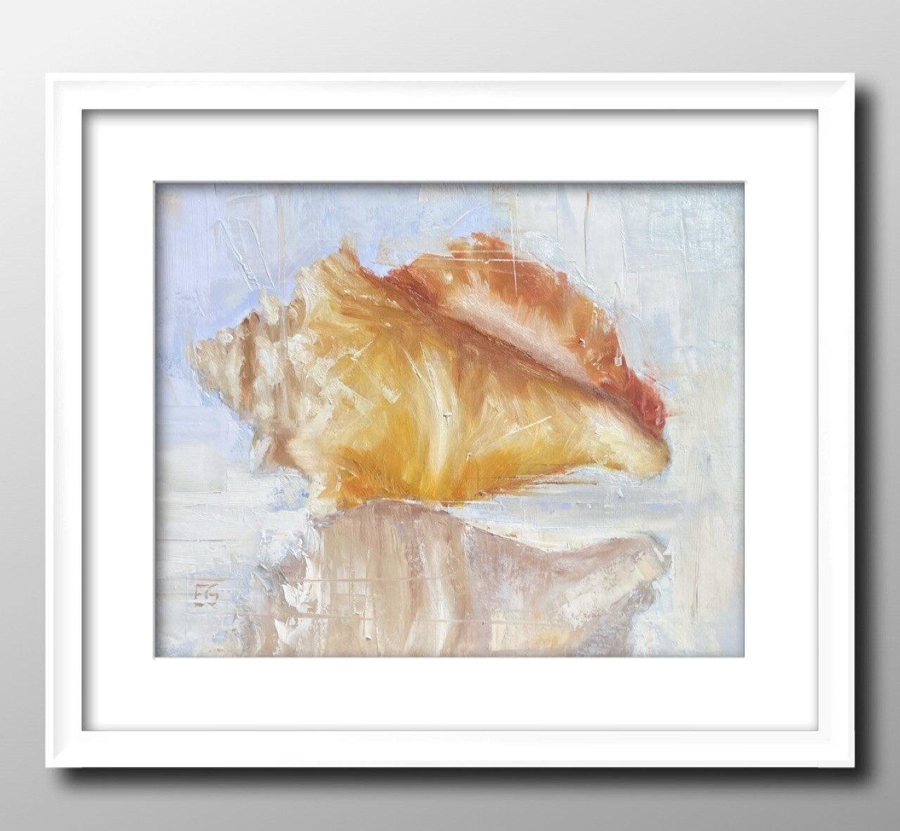 Original Seashell Stillife Painting 8×10” Wall Decor new listed by artist
