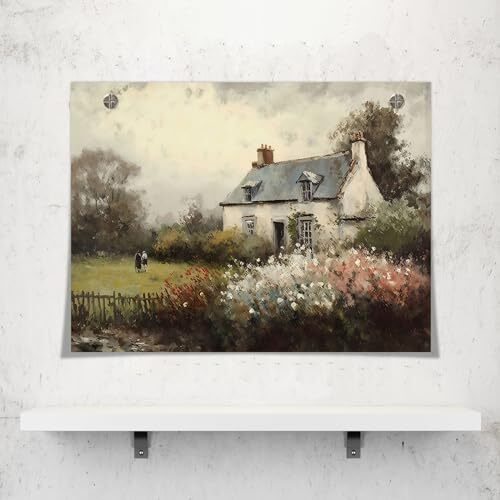 Huabsad Vintage Landscape Flower Portrait Oil 12x16in Unframed Oil painting03