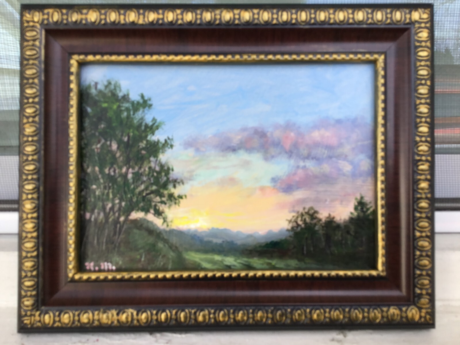 Acrylic Mini # 5 – SUNDOWN (C) 2021 by me, K. McDermott – original