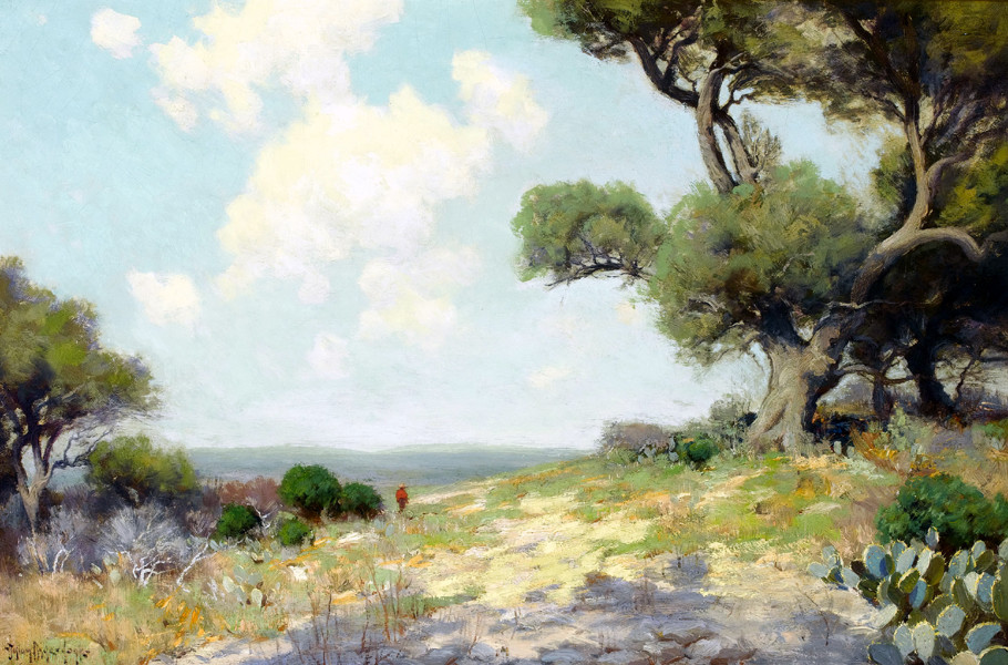 Art Giclee Printed Painting Julian Onderdonk – in Hills Southwest Texas Canvas