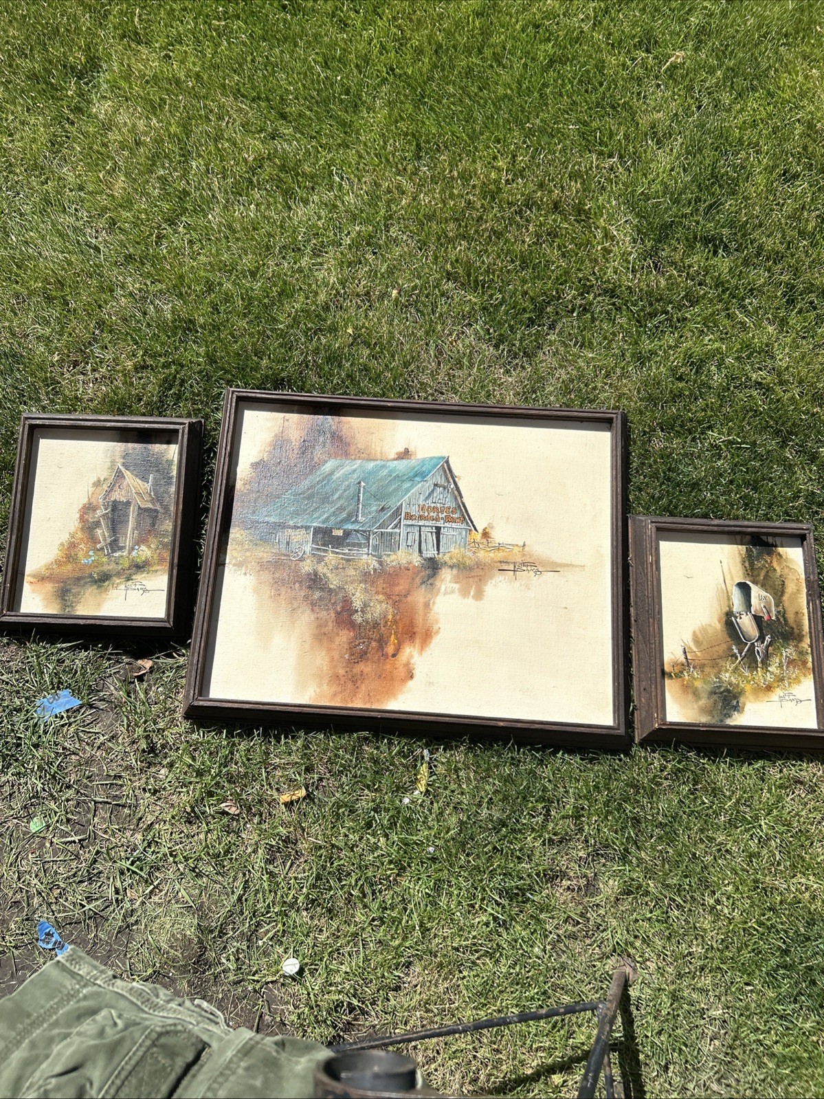 VINTAGE 3 PAINTINGS KEITH WINTERHAWK ADAMS BEAUTIFUL