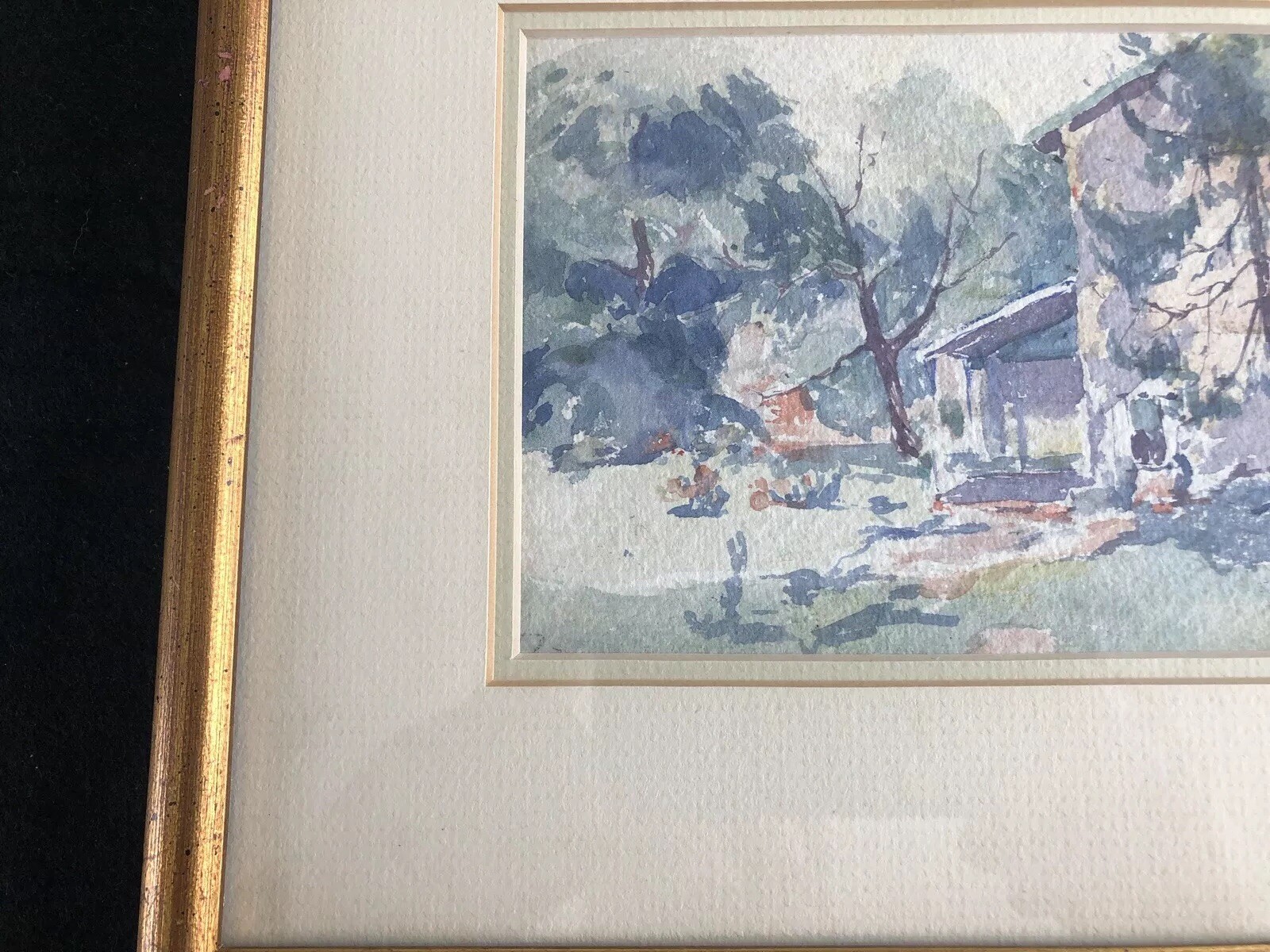 Florence Tricker Impressionist Landscape Watercolor Listed PA Artist 1892-1979