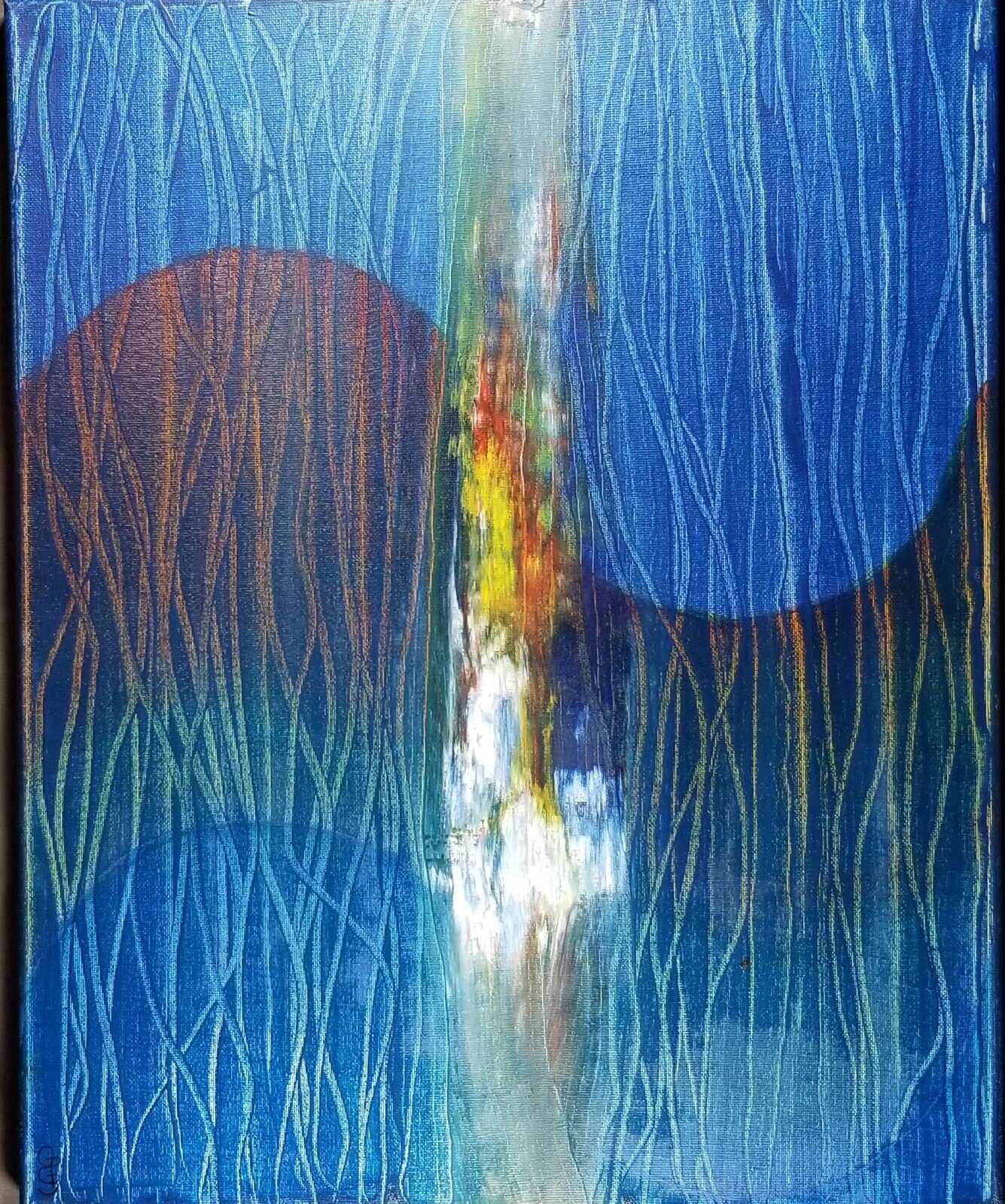 original oil paintings direct from artist abstract, » The Eternal Flame «