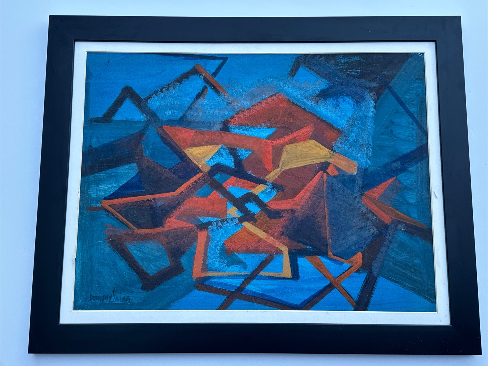 DOROTHY SKLAR PAINTING ABSTRACT EXPRESSIONISM GEOMETRIC MID CENTURY CUBISM 1950