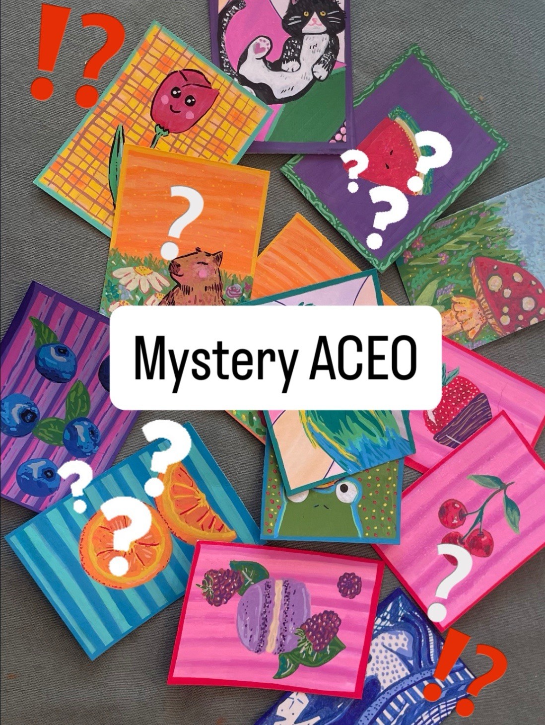 MYSTERY Original ACEO Miniature Acrylic Painting