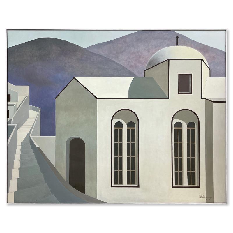 William Schlesinger (1915-2011) Framed Canvas Original Painting 1979