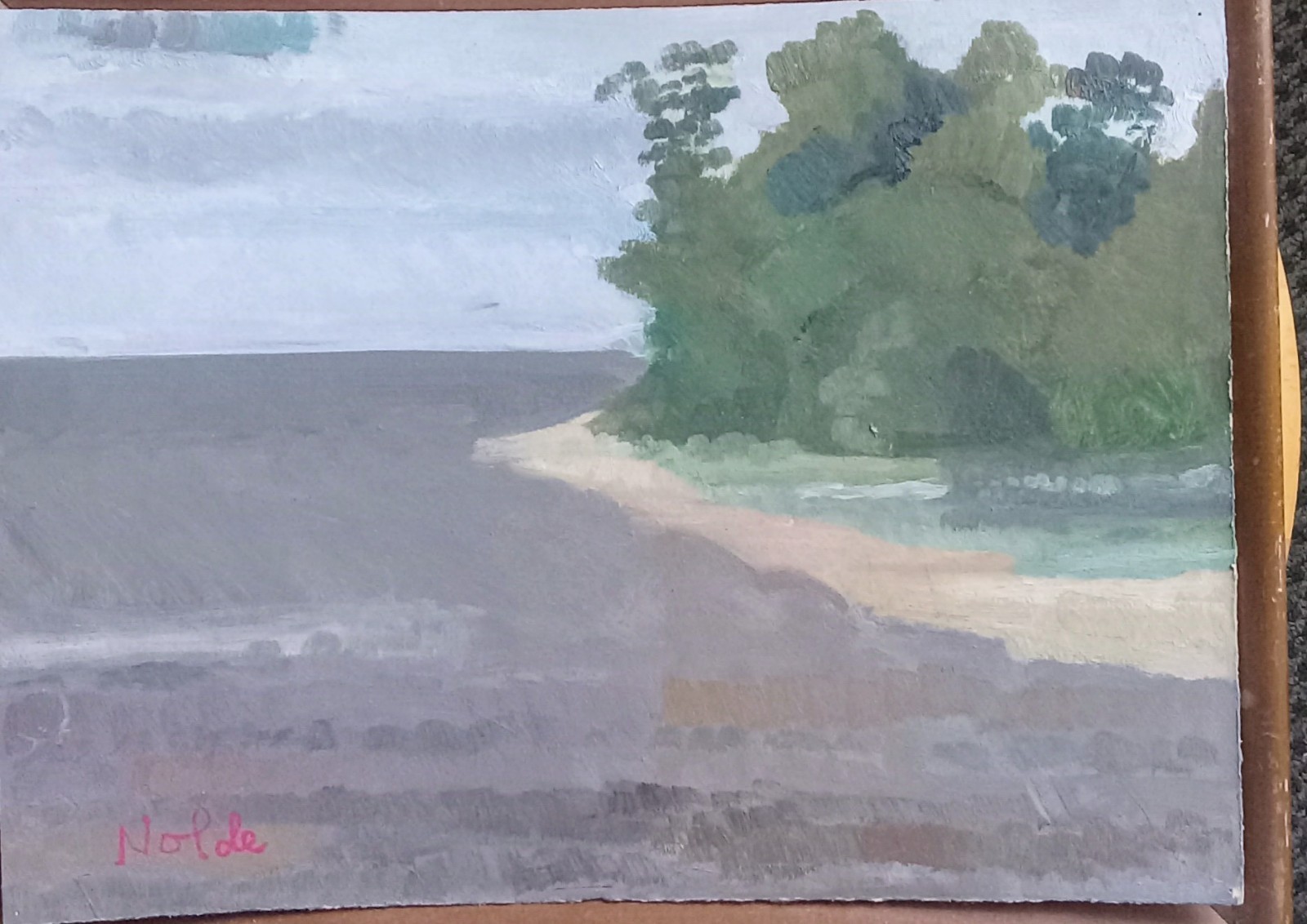 Emil Nolde German Watercolor Expressionist «Die Brucke» European Seascape