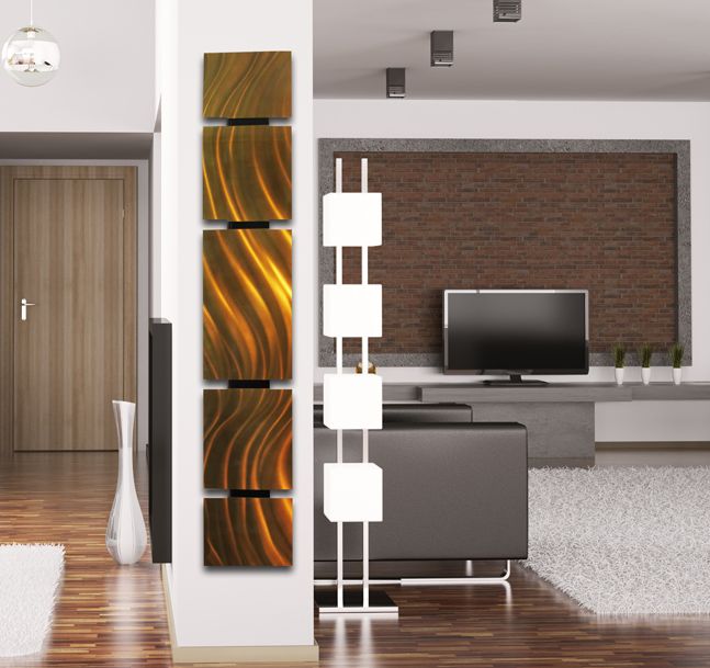 Modern Abstract Metal Wall Art Bronze Painting Contemporary Sculpture Home Decor