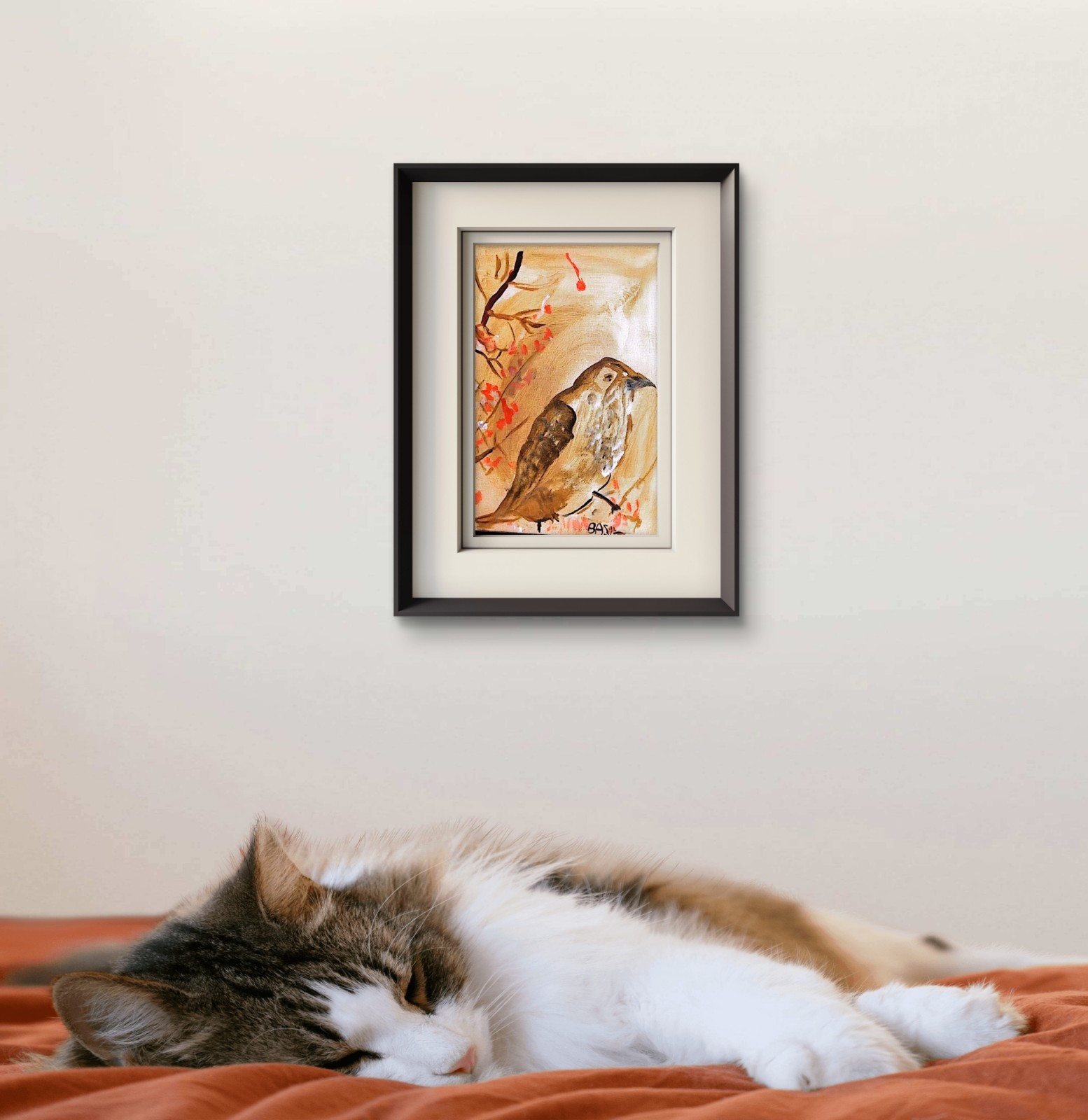Songbird Neo Expressionism Original Artwork on Canvas