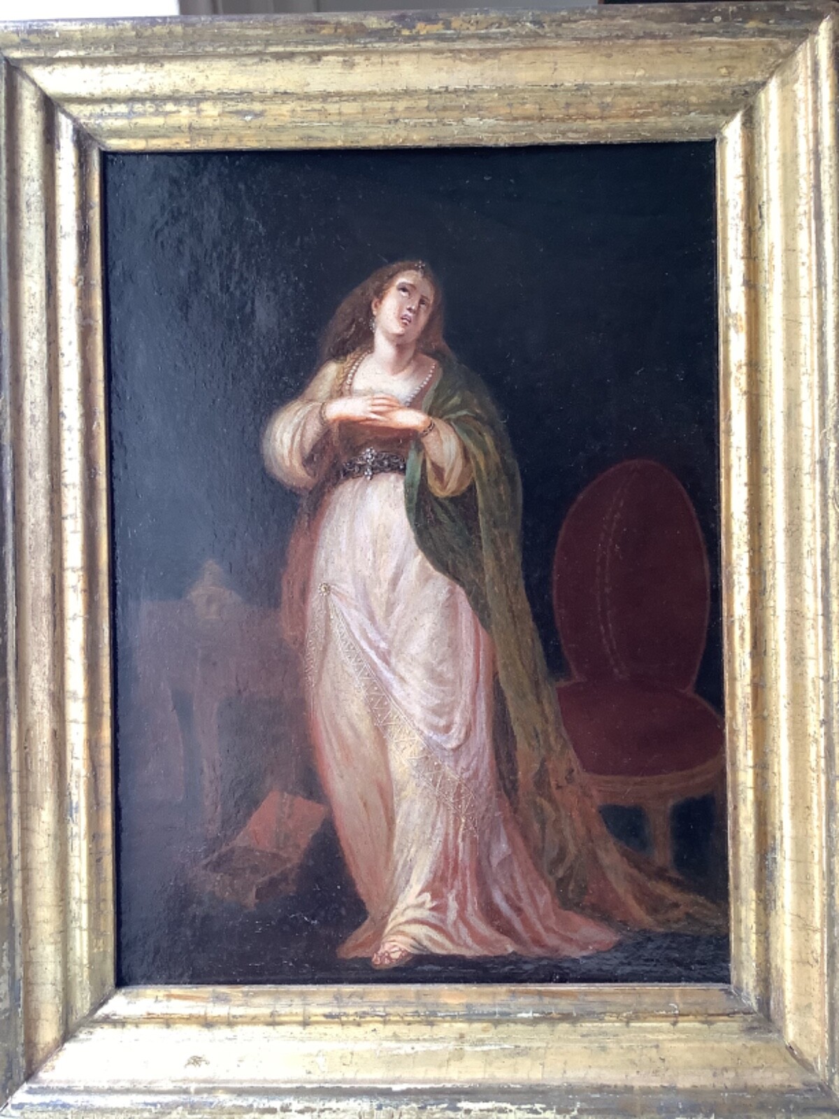18th Century Religious – Penitent Mary Magdalene French School Oil COYPEL