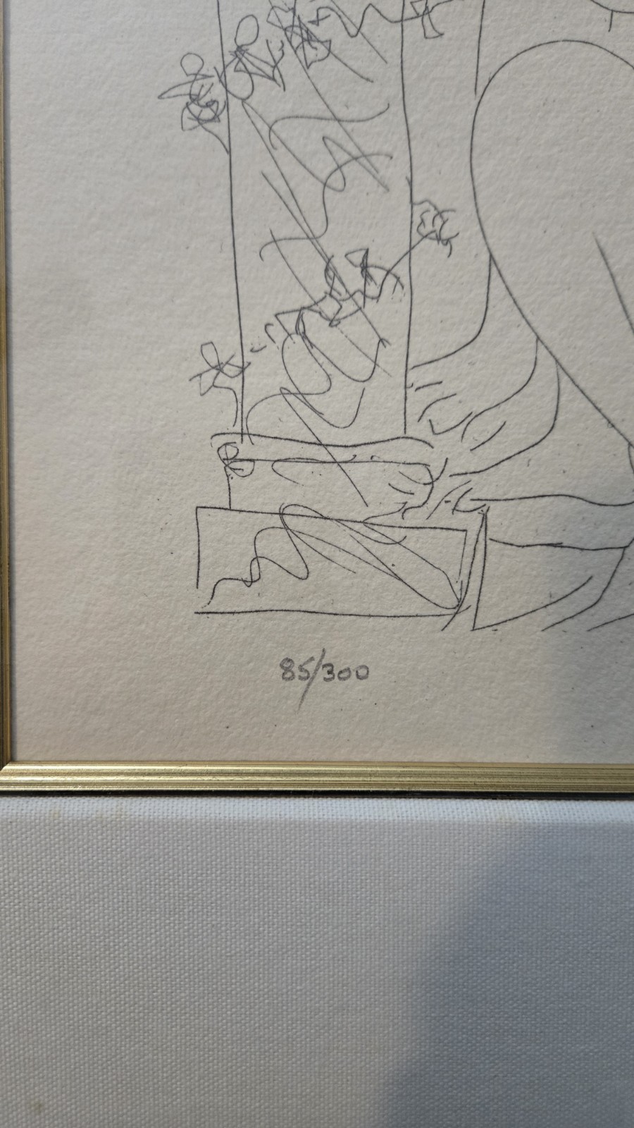 Pablo Picasso Suite Vollard Serigraph “Sculpteur et Modèle” Ltd Ed 85/300 Framed