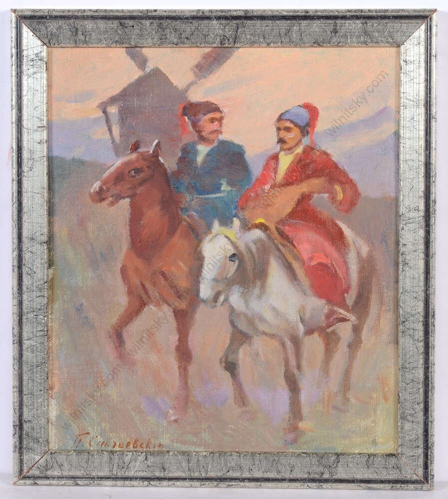 Pavel Singaevski (1922-2000) «Ukrainian Cossacks», Oil Painting, 1958 (1)