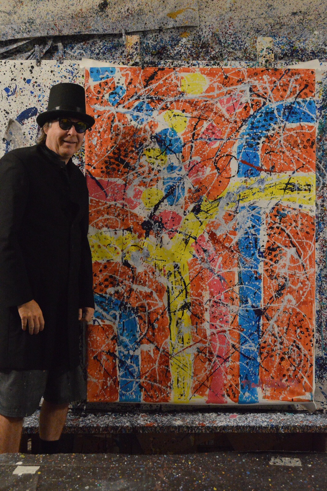 64”X44” Mark Little original canvas ￼painting OOAC Acrylic,Abstract, Action XL