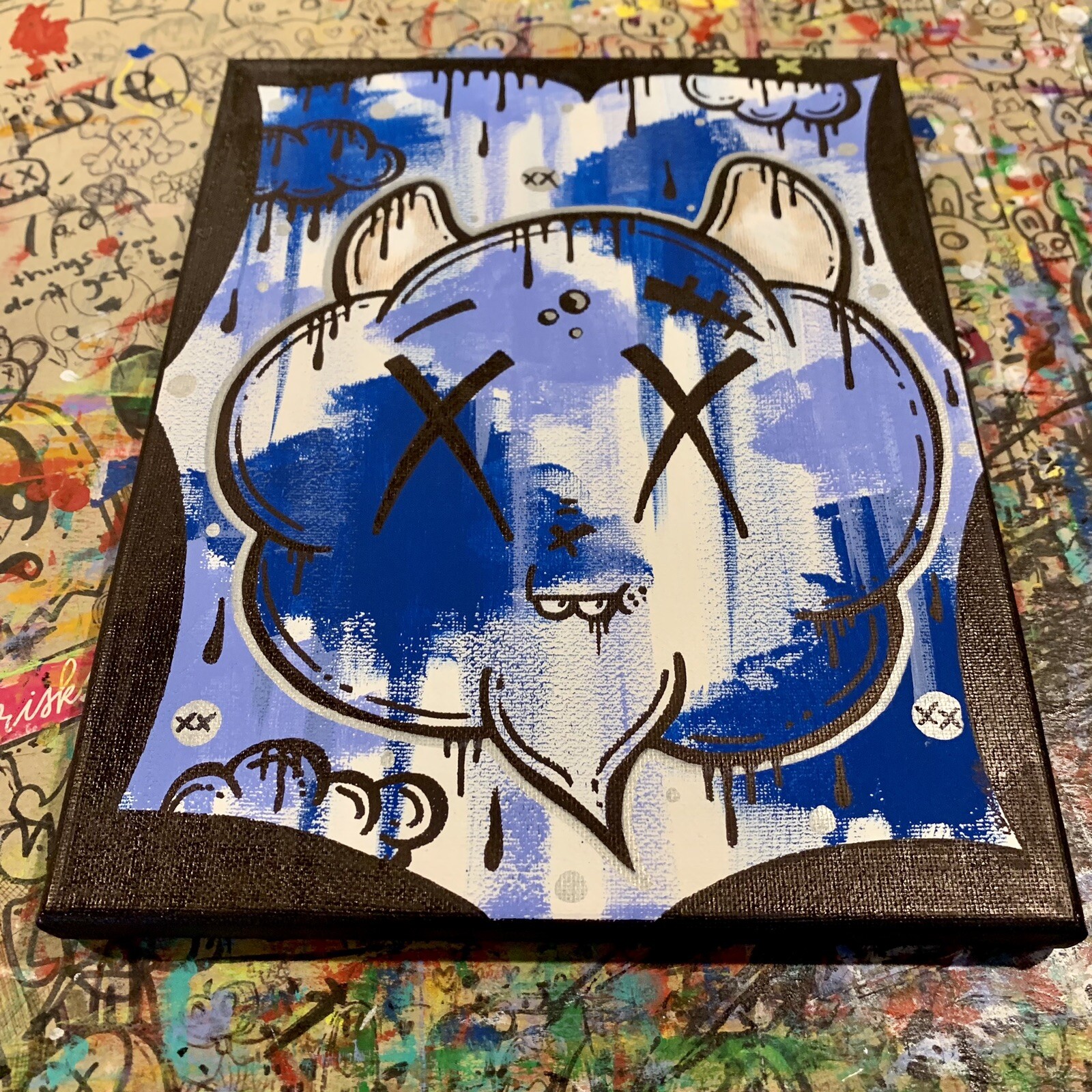 Ghostgrl Graffiti Art ORIGINAL Street Modern NYC Pop 10×8 PAINTING USA Canvas