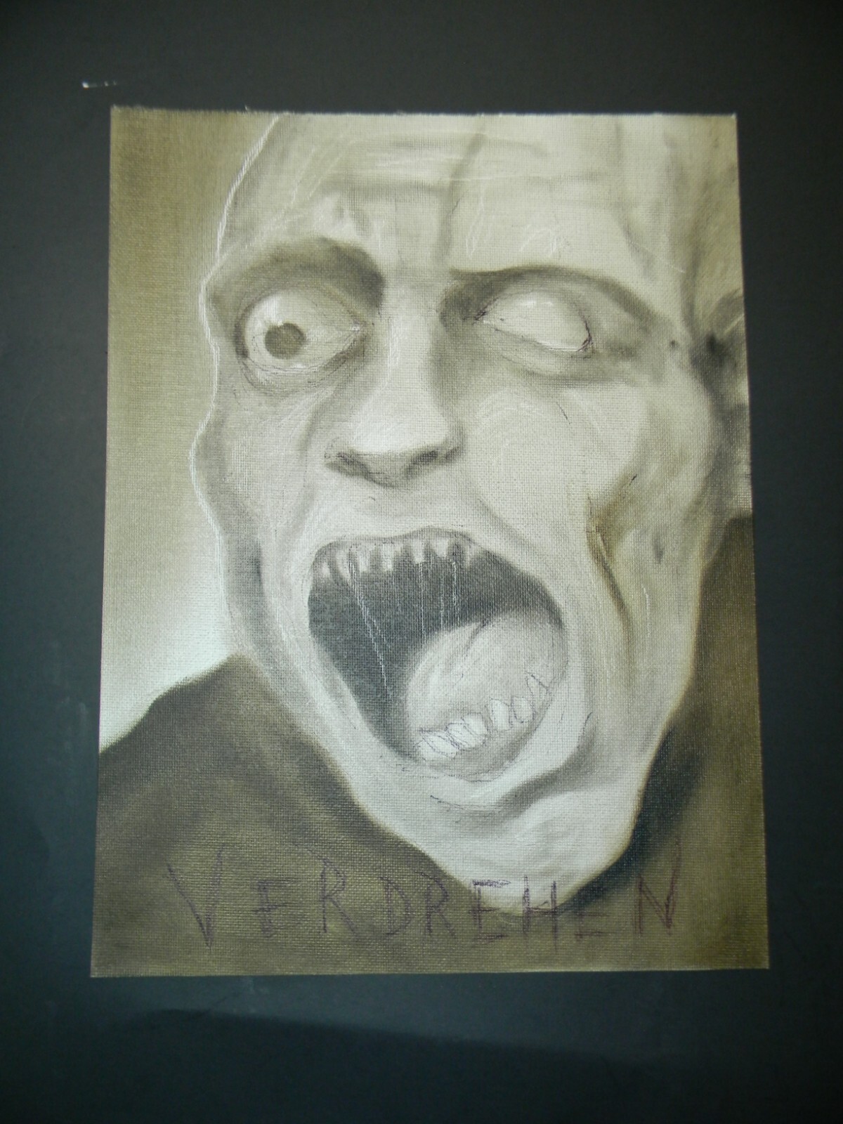 ORIGINAL Tormented ALEXANDER Todorov Horror Dark Art PERVERT Painting OOAK