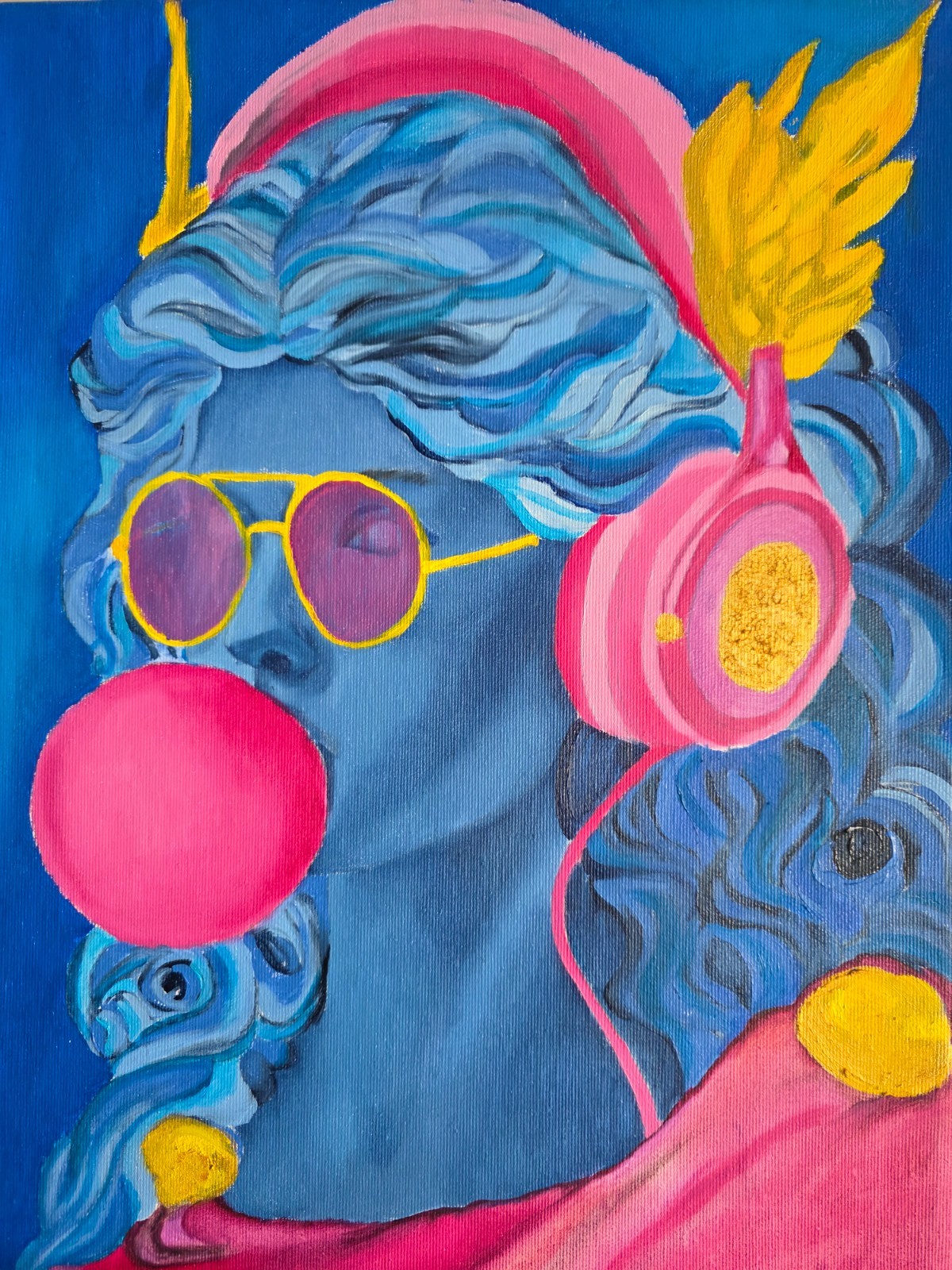 art 690 original painting oil on canvas 17.7×13.8 in (45×35 cm) Iris mythology