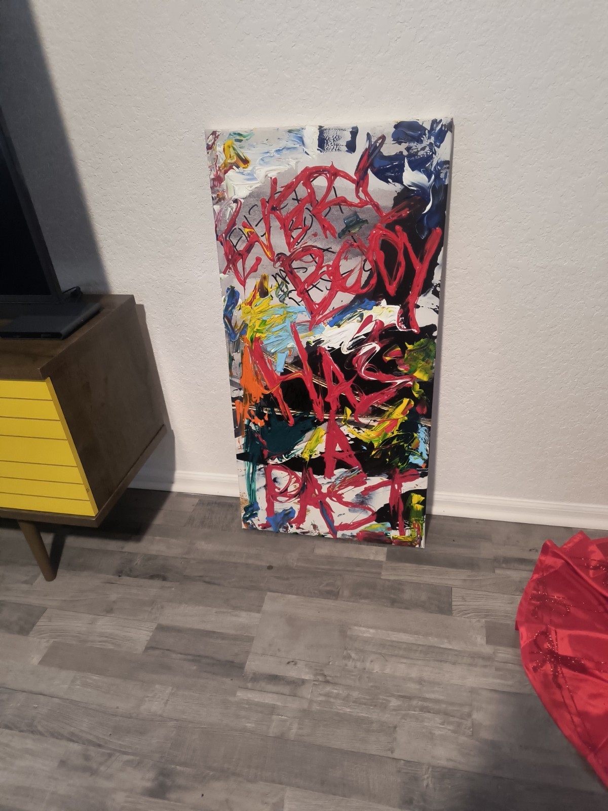 Everybody, Trey Coppland. Abstract Acrylic24+36 inches, painting Signed OOAK