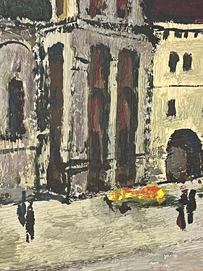 Old Lviv, Ukraine Art Cityscape Landscape Dormition Church Oil Painting Signed