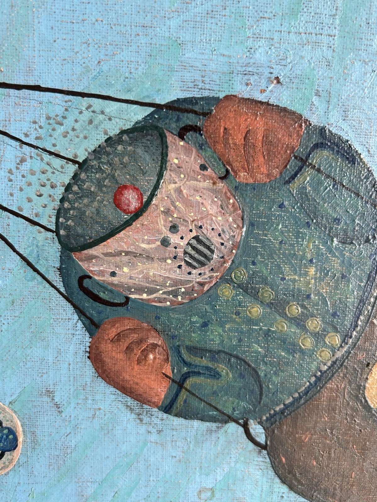 Vojo Stanic (Montenegro, 1924-2024) Important Large Folk Art Oil Canvas Painting