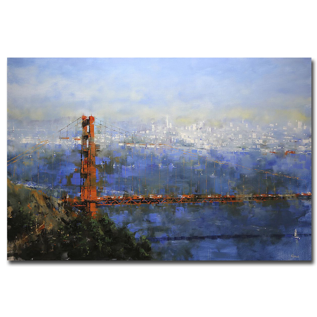 Golden Gate Afternoon by Lague Gallery-Wrapped Canvas Giclee Art (24 in x 36 in)