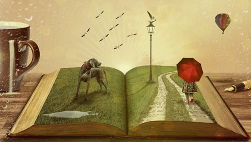 stunning oil painting handpainted on canvas-a large magic book