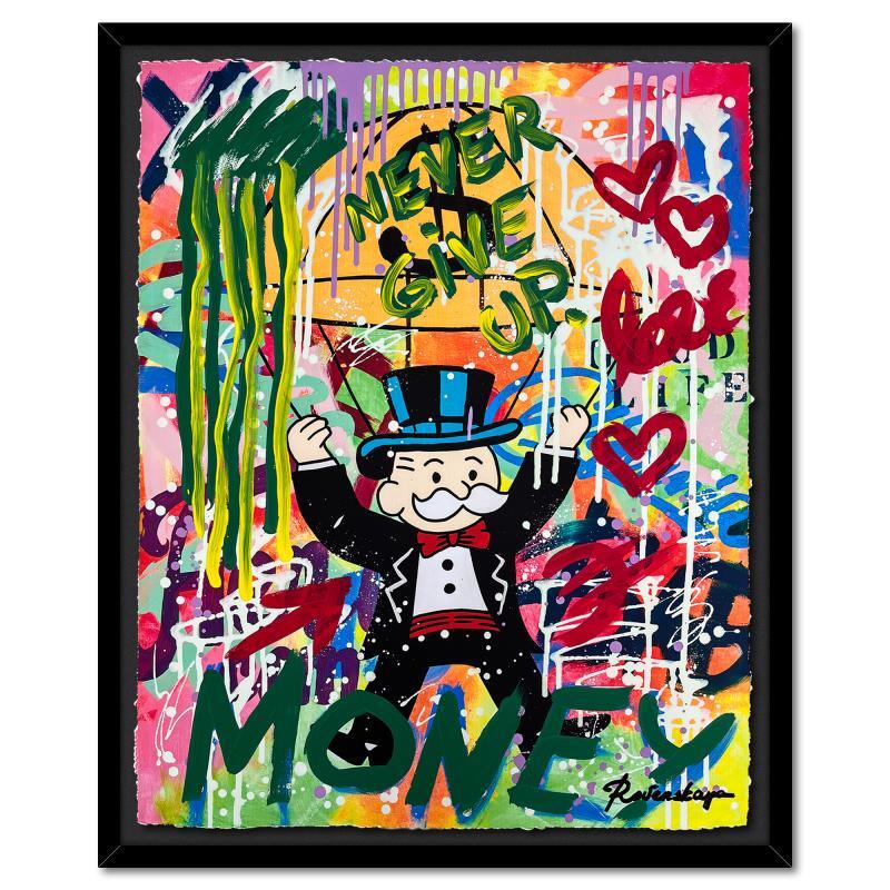 Nastya Rovenskaya «Dream Big» Framed Unique Mixed Media Hand Signed