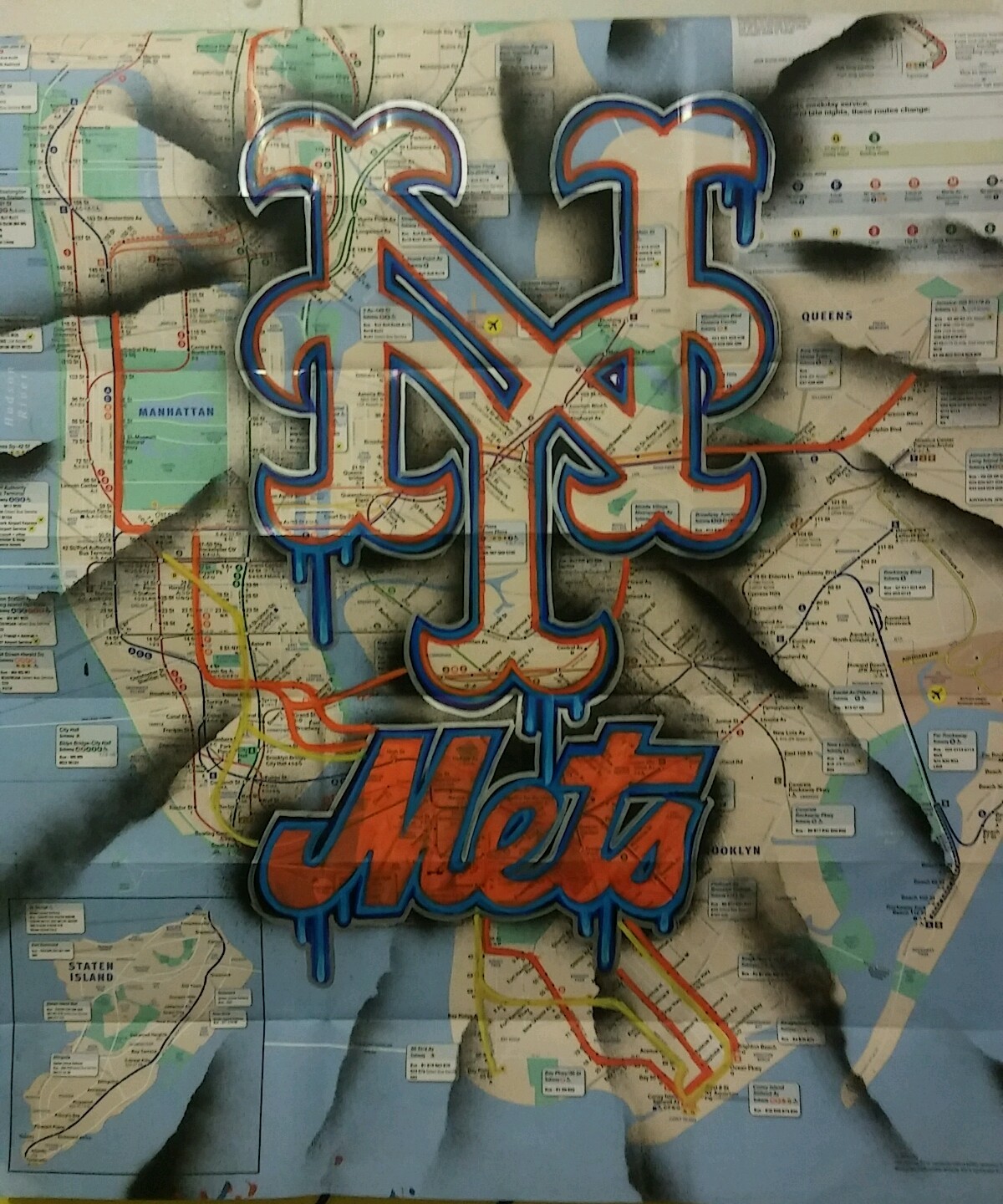 NY METS SUBWAY MAP