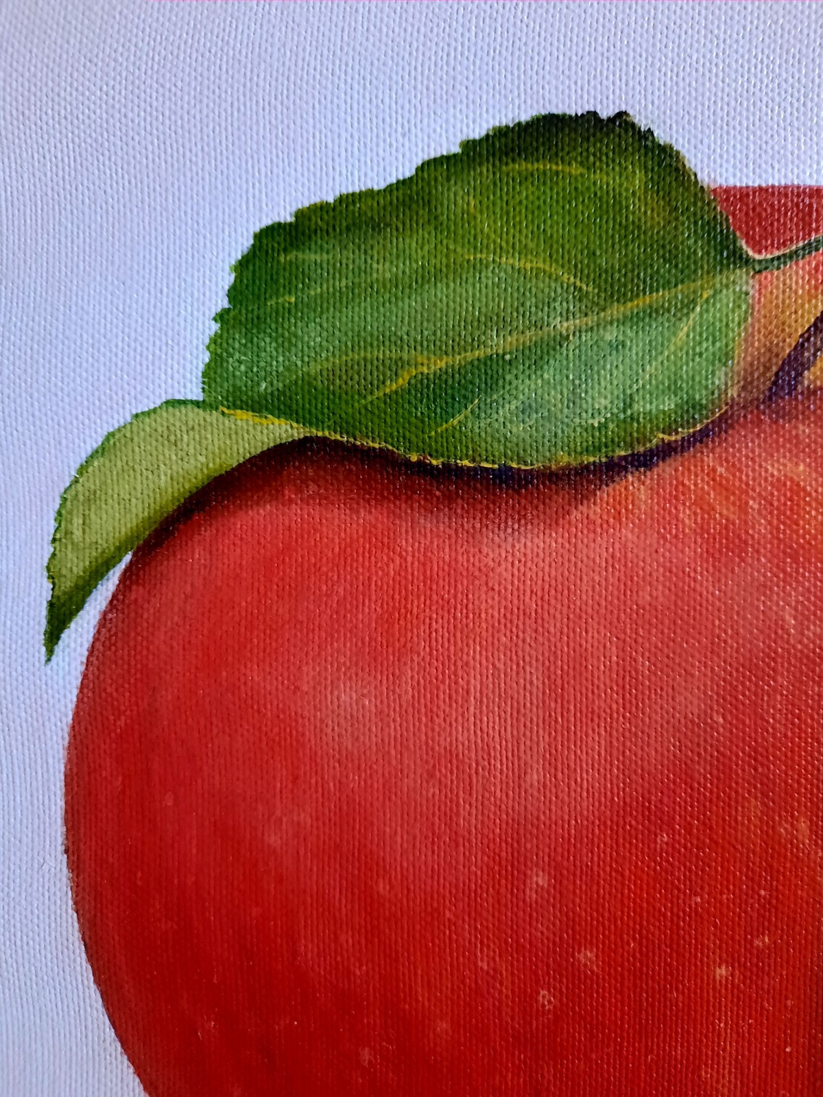 Original Oil Painting Red Apples Still Life Canvas Art 16×12 Signed Handmade