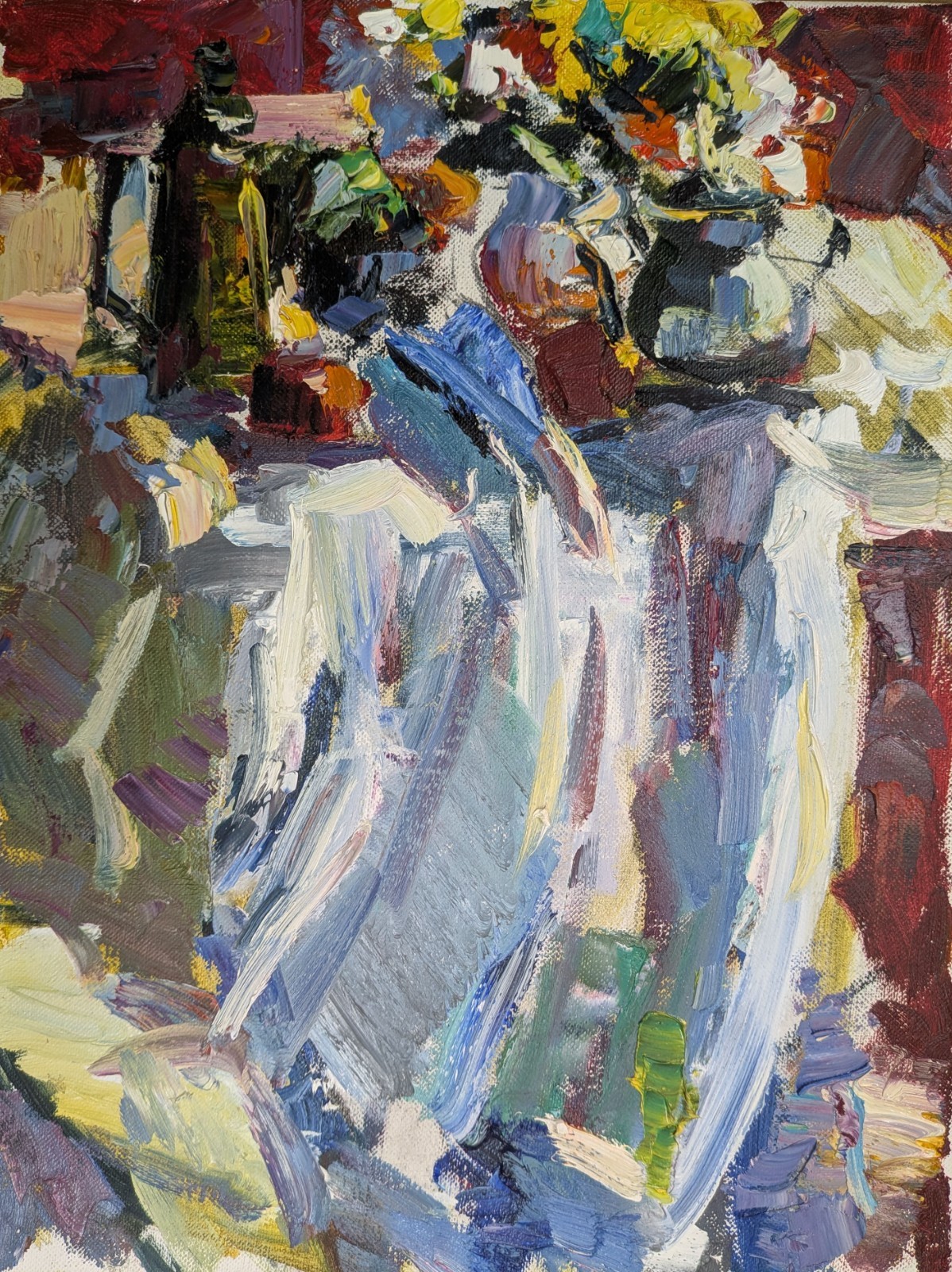 art 360 original oil painting canvas Still Life Art Cultural Decor 16×12 in
