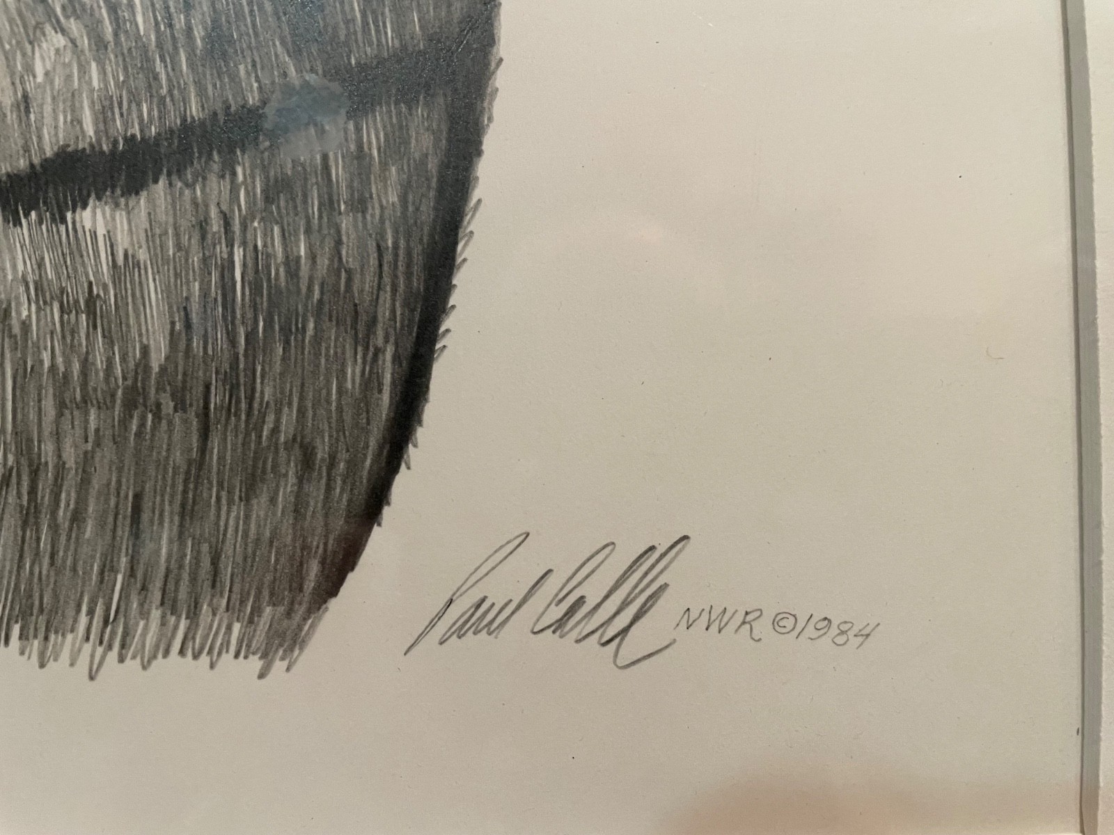 PAUL CALLE 1984 ORIGINAL DRAWING «MOMENT OF SOLITUDE» 10 X 8 NAWA NWR