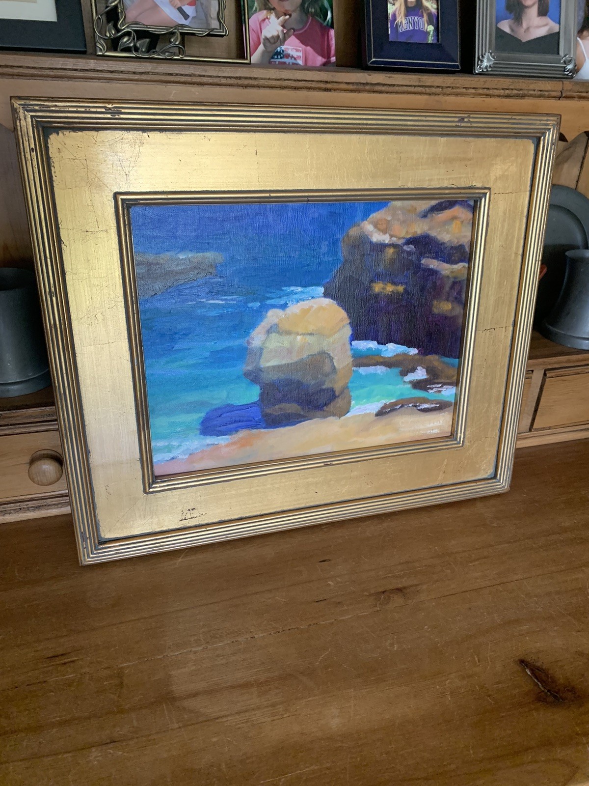 Oil Painting La Jolla California Children’s Pool Sunny Day By Colleen Doering