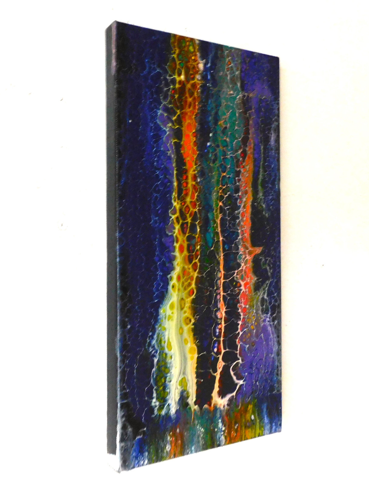 Abstract Painting Contempory Cosmic Galaxy Outer Space Pour Art Rain Crow